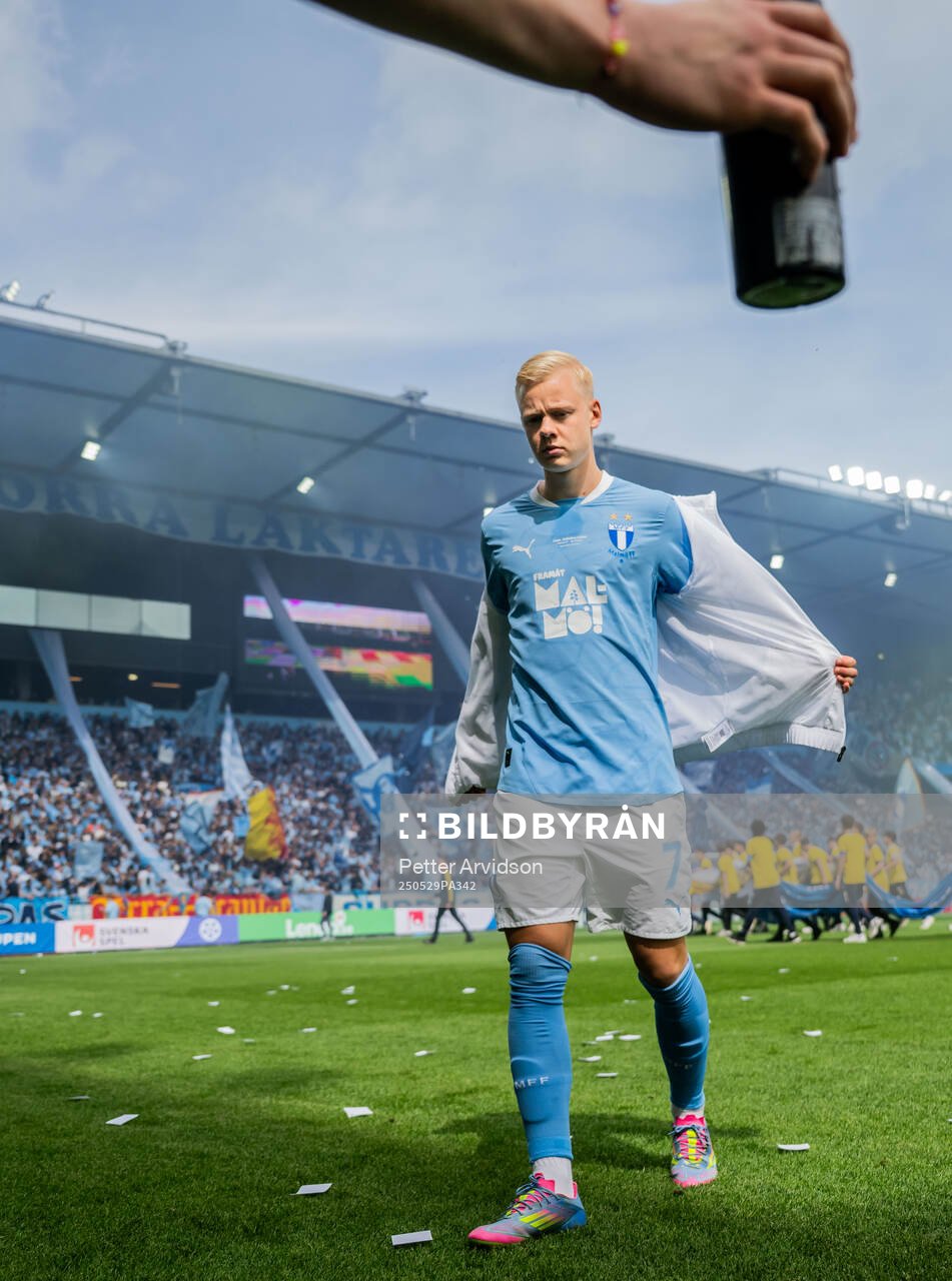 Malmö FFs Otto Rosengren inför finalen i Svenska Cupen mellan Malmö FF och Häcken den 29 maj 2025 i Malmö. 