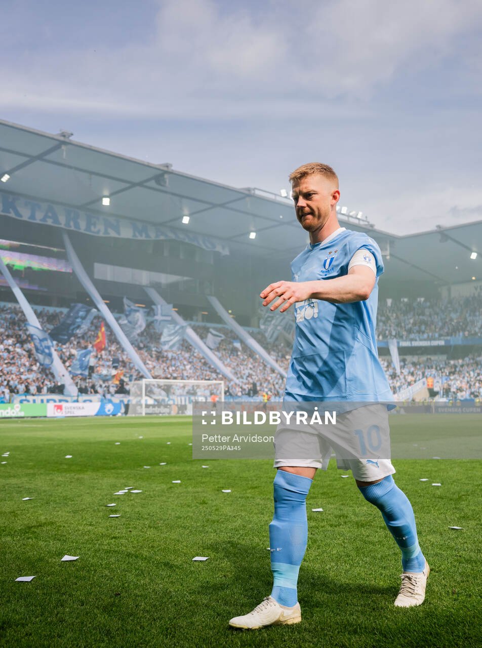Malmö FFs Anders Christiansen inför finalen i Svenska Cupen mellan Malmö FF och Häcken den 29 maj 2025 i Malmö. 
