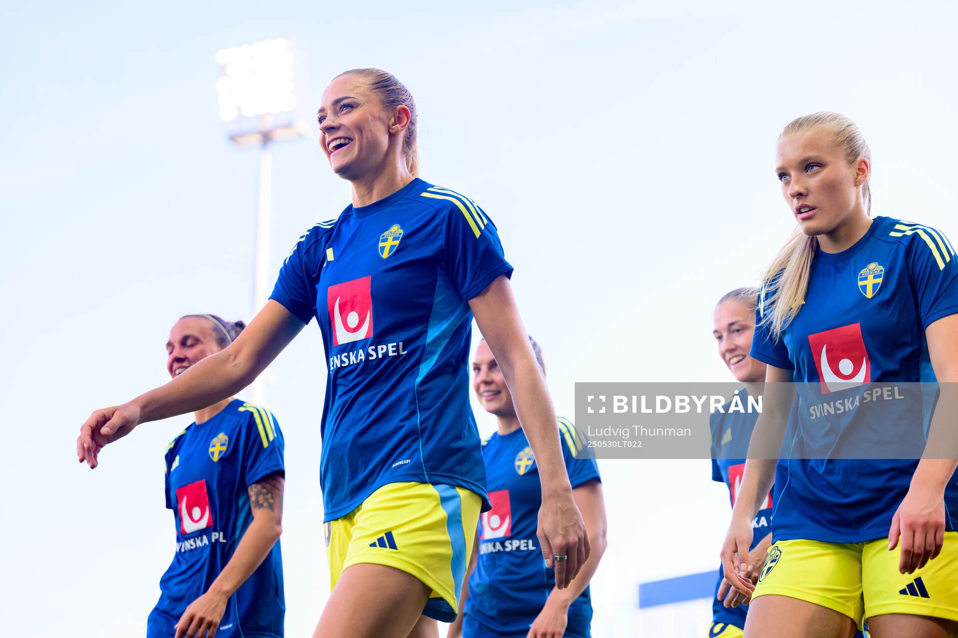 Fridolina Rolfö and Smilla Holmberg of Sweden ahead of the Women's Nations League football match between Italy and Sweden on May 30, 2025 in Parma. 