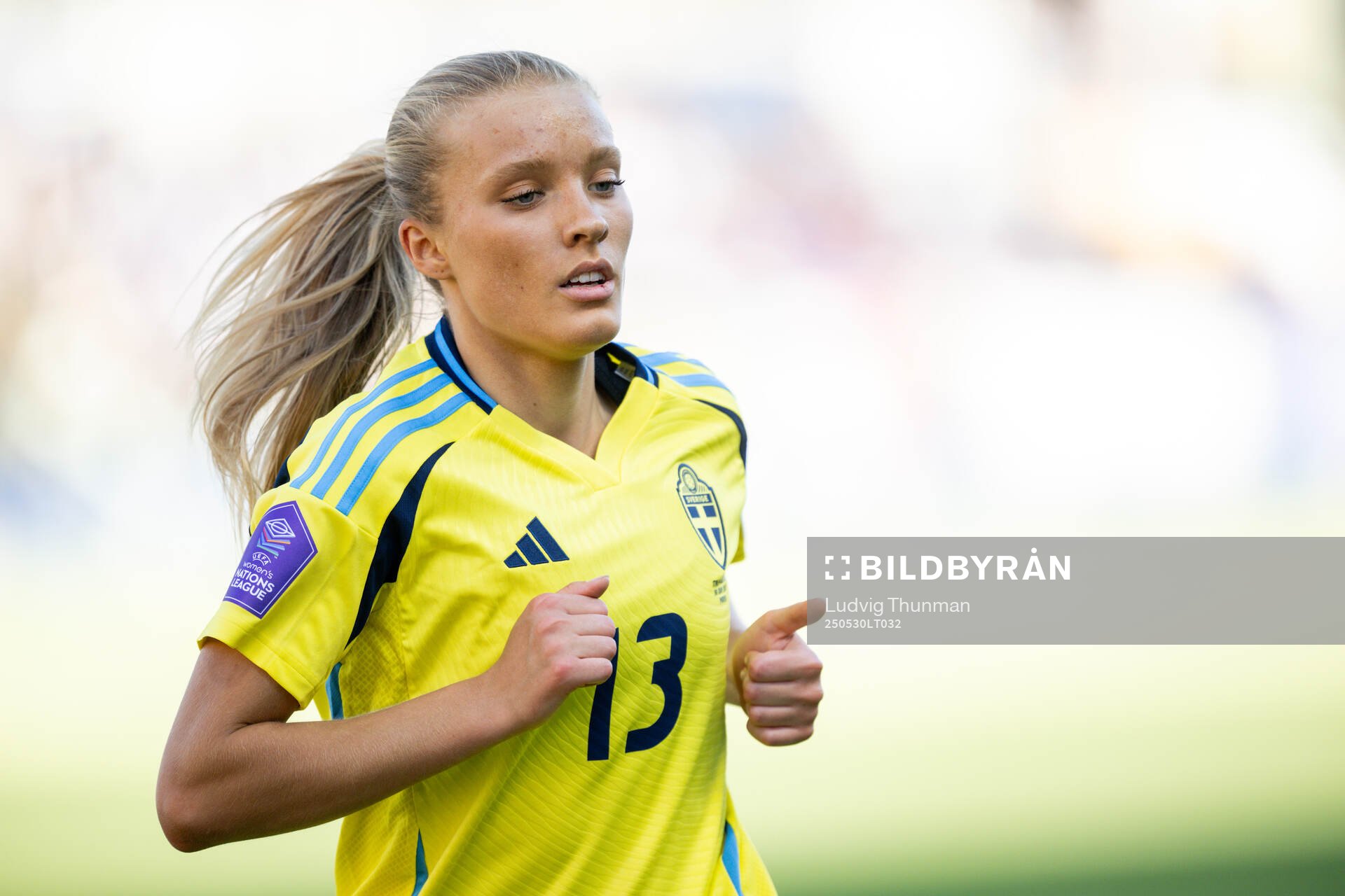 Smilla Holmberg of Sweden during the Women's Nations League football match between Italy and Sweden on May 30, 2025 in Parma. 