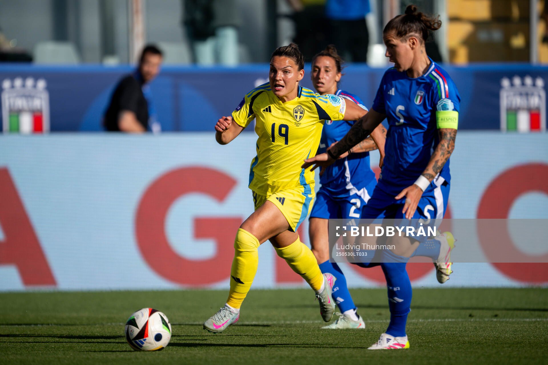 Johanna Rytting Kaneryd of Sweden during the Women's Nations League football match between Italy and Sweden on May 30, 2025 in Parma.