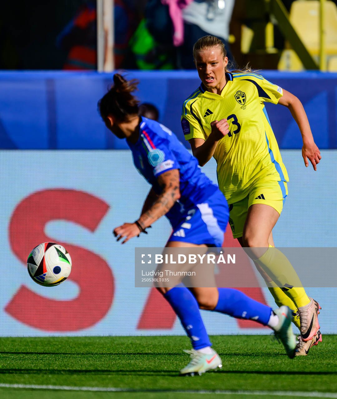 Smilla Holmberg of Sweden during the Women's Nations League football match between Italy and Sweden on May 30, 2025 in Parma. 