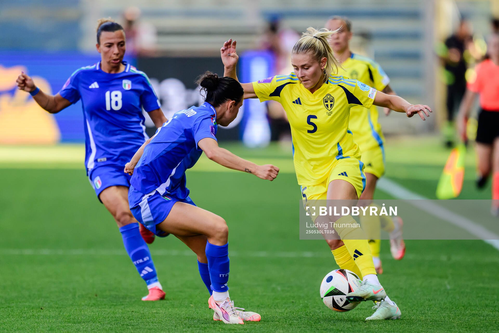 Amanda Nildén of Sweden during the Women's Nations League football match between Italy and Sweden on May 30, 2025 in Parma. 