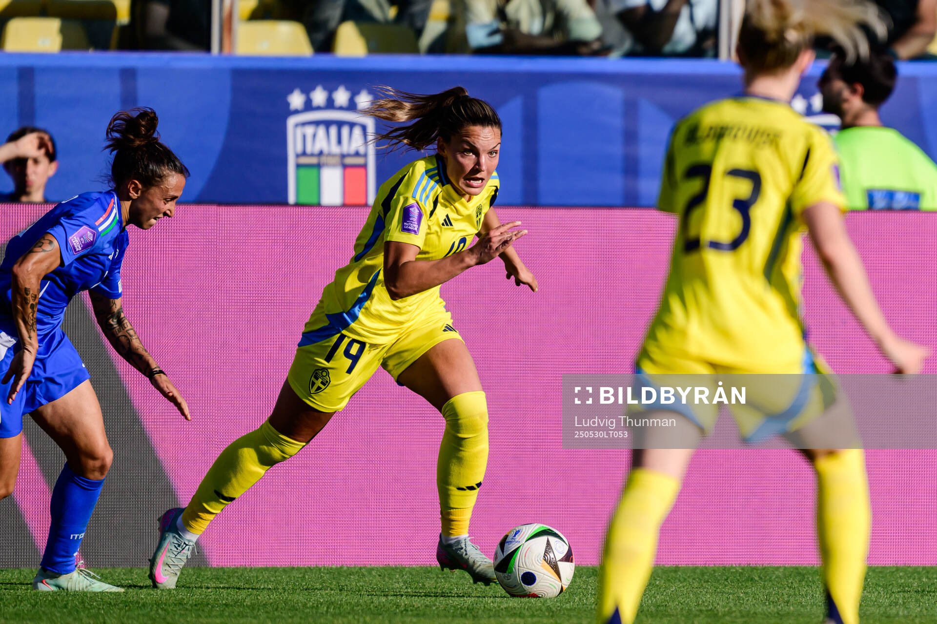 Johanna Rytting Kaneryd of Sweden during the Women's Nations League football match between Italy and Sweden on May 30, 2025 in Parma.