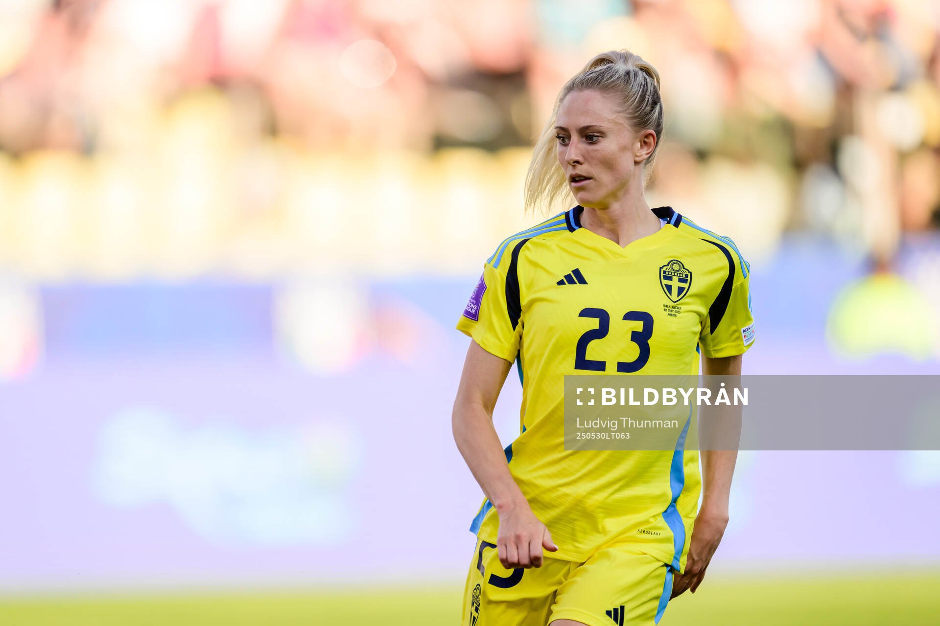 Rebecka Blomqvist of Sweden during the Women's Nations League football match between Italy and Sweden on May 30, 2025 in Parma. 