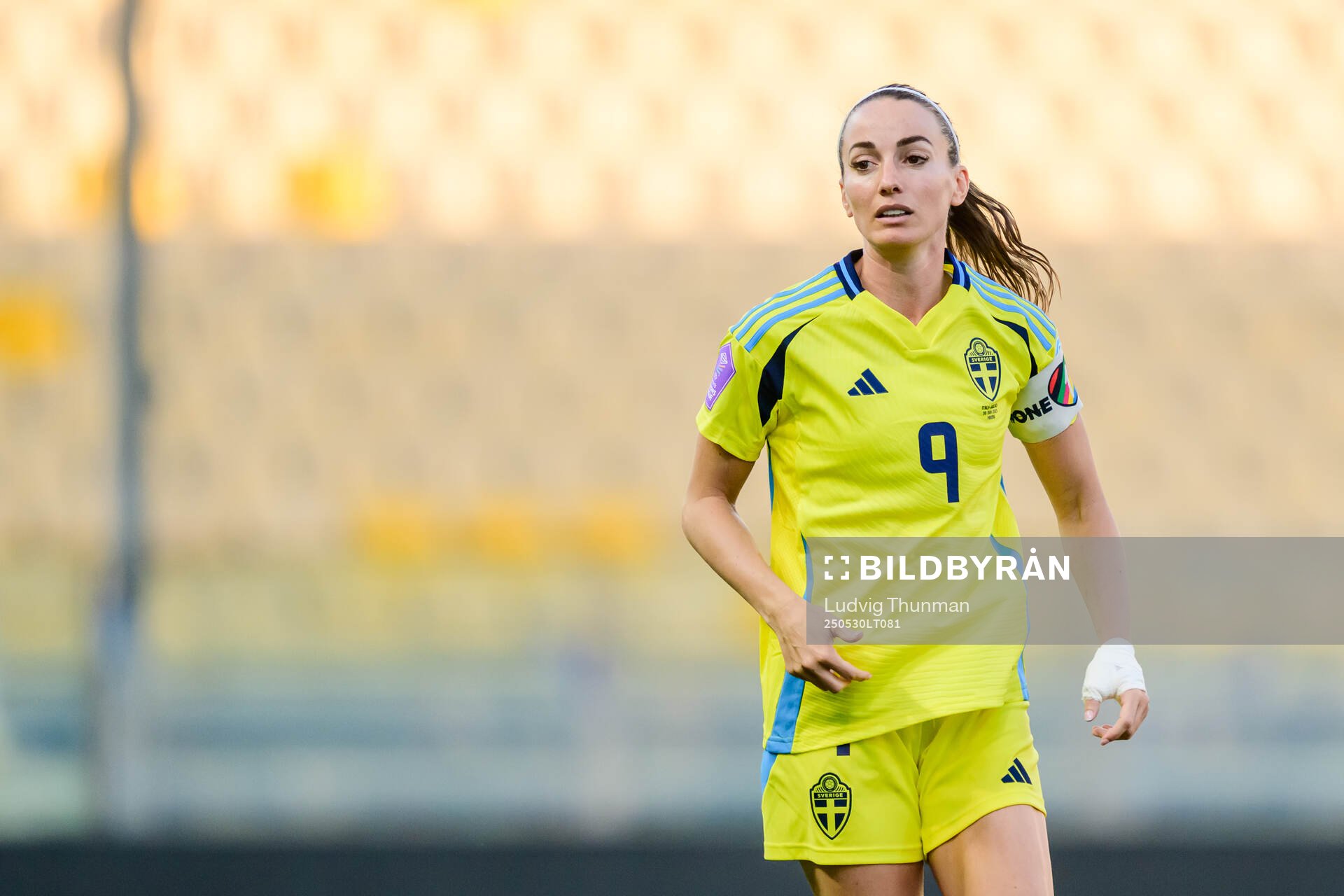 Kosovare Asllani of Sweden during the Women's Nations League football match between Italy and Sweden on May 30, 2025 in Parma. 