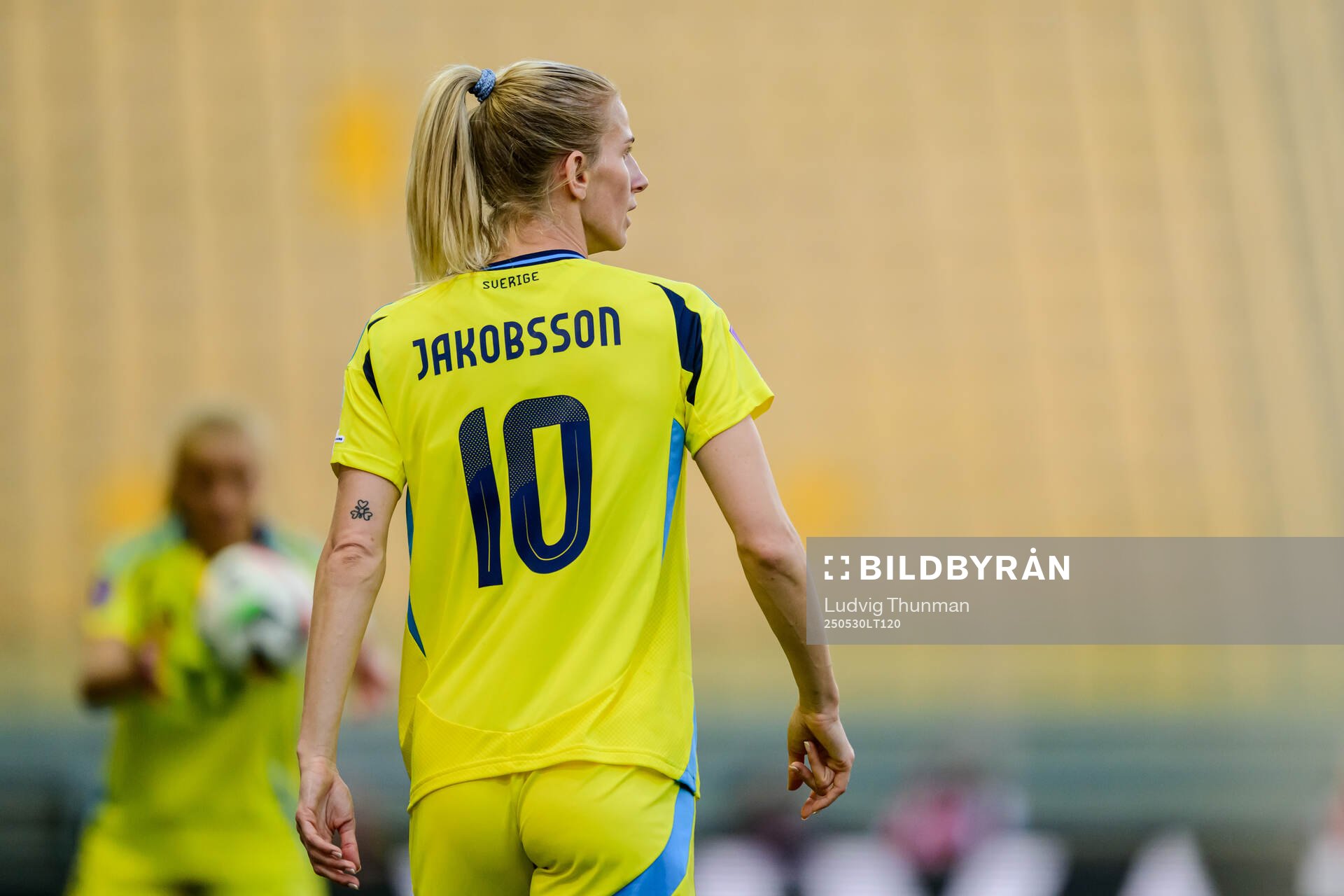 Sofia Jakobsson of Sweden during the Women's Nations League football match between Italy and Sweden on May 30, 2025 in Parma. 