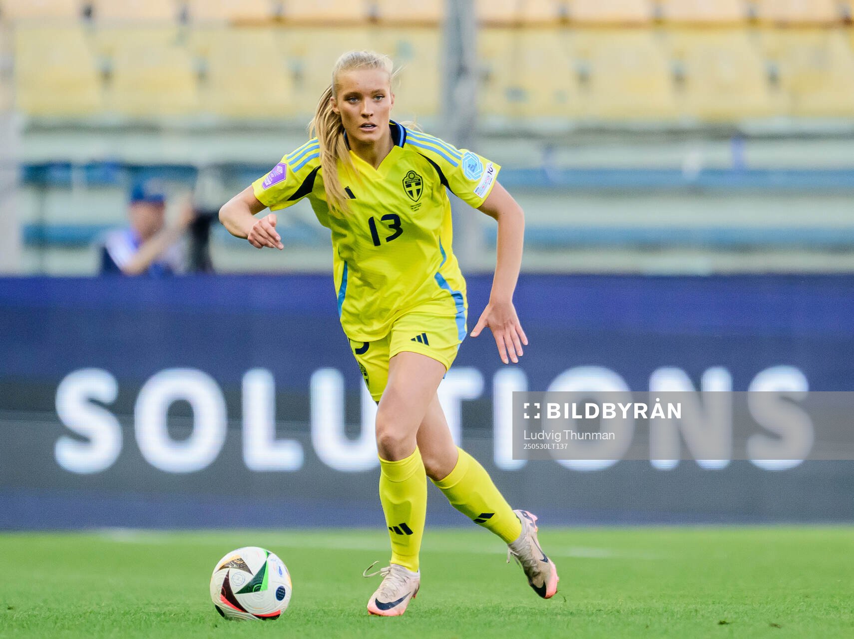 Smilla Holmberg of Sweden during the Women's Nations League football match between Italy and Sweden on May 30, 2025 in Parma. 