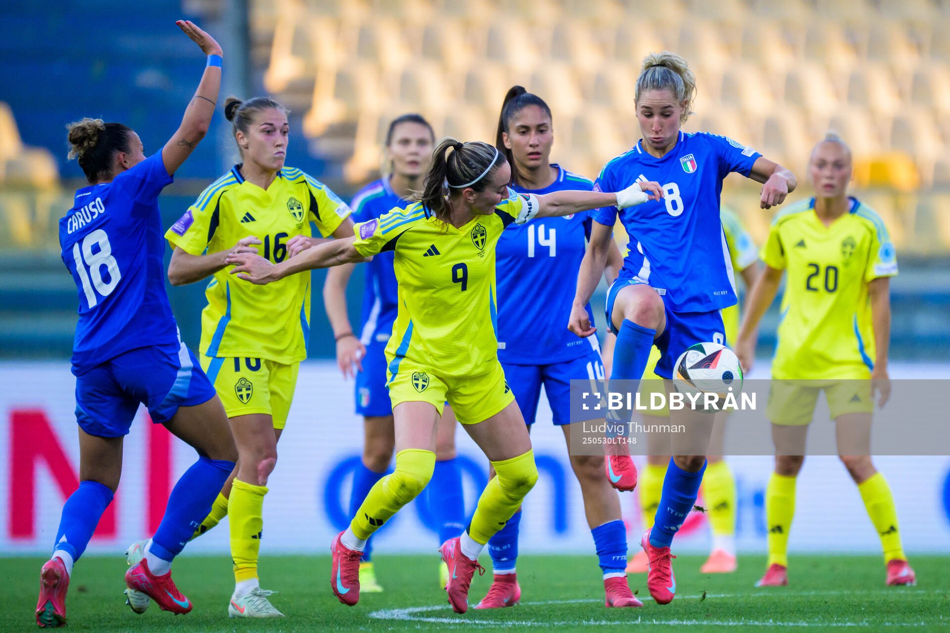 Kosovare Asllani of Sweden during the Women's Nations League football match between Italy and Sweden on May 30, 2025 in Parma. 