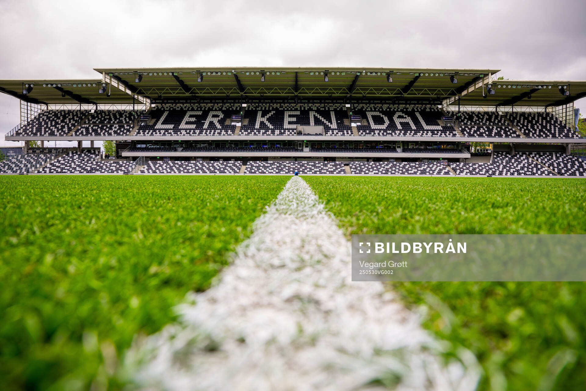 General view of Lerkendal stadion ahead of the UEFA Women’s Nations League football match between Norway and Iceland on May 30, 2025 in Trondheim.