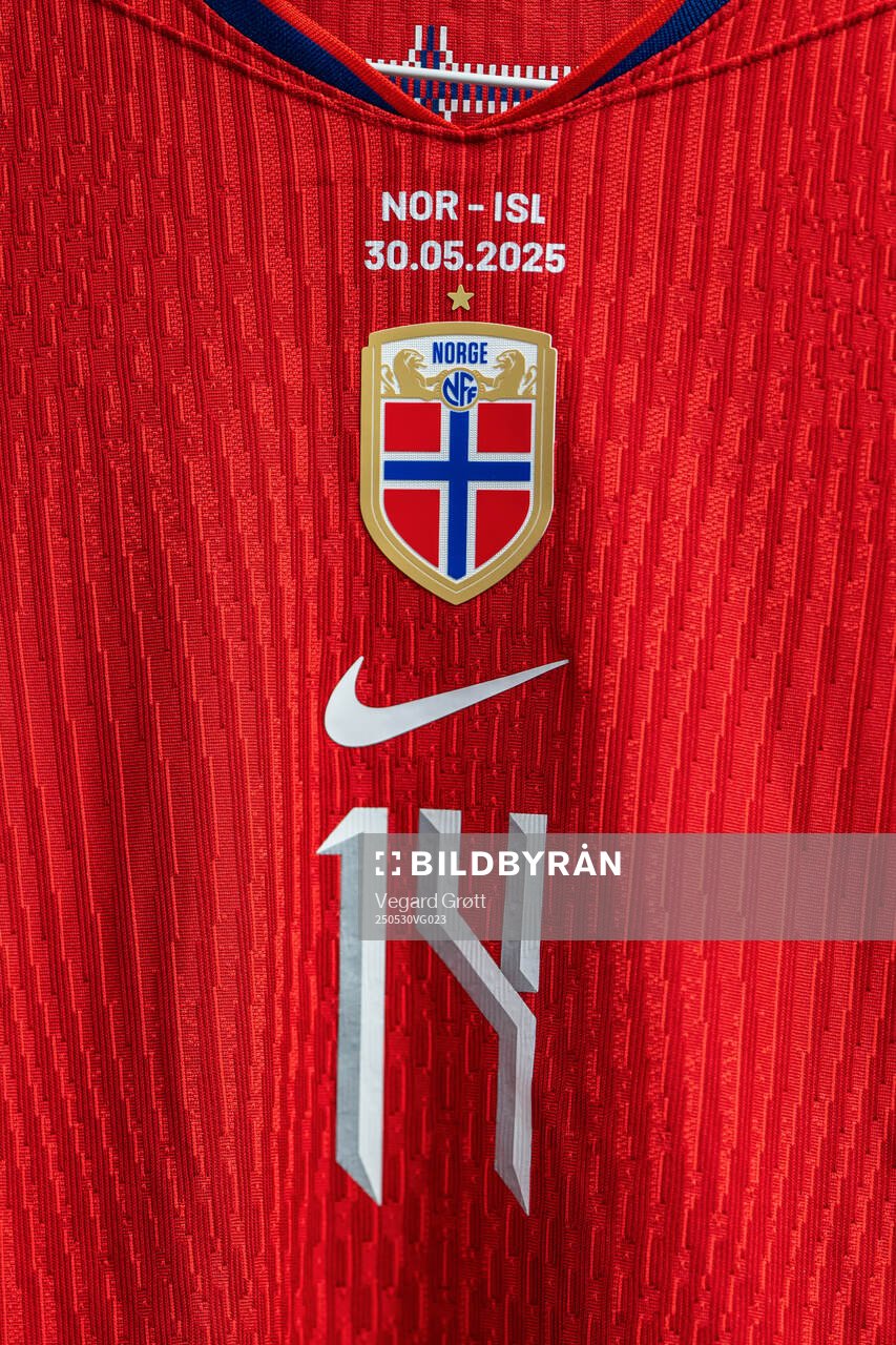 The kit of Ada Hegerberg of Norway in the dressing room ahead of the UEFA Women’s Nations League football match between Norway and Iceland on May 30, 2025 in Trondheim. 
