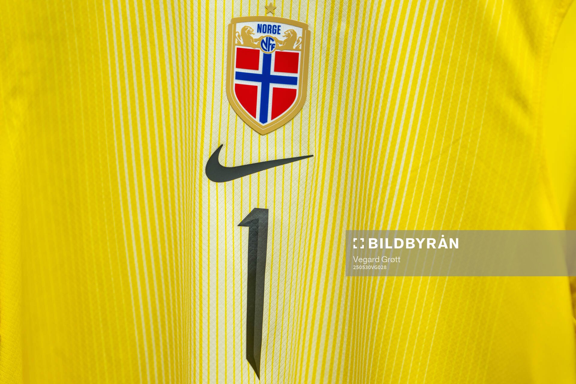 The kit of goalkeeper Cecilie Fiskerstrand of Norway in the