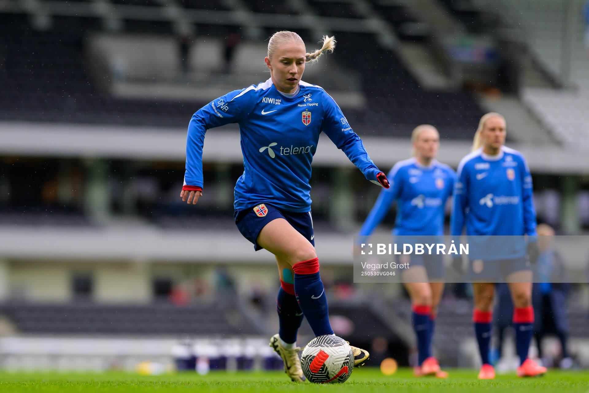Thea Bjelde of Norway ahead of the UEFA Women’s Nations League football match between Norway and Iceland on May 30, 2025 in Trondheim. 