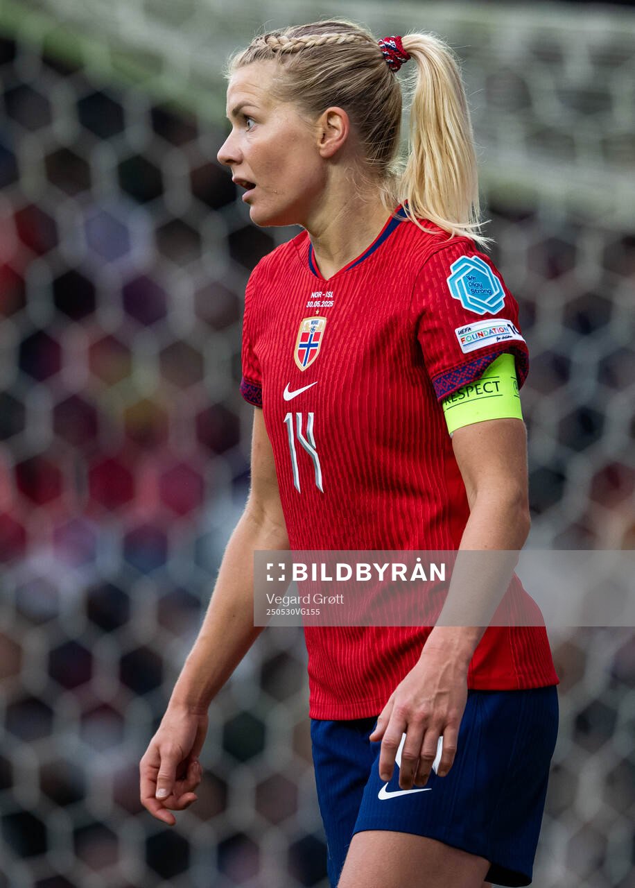 Ada Hegerberg of Norway during the UEFA Women’s Nations League football match between Norway and Iceland on May 30, 2025 in Trondheim.