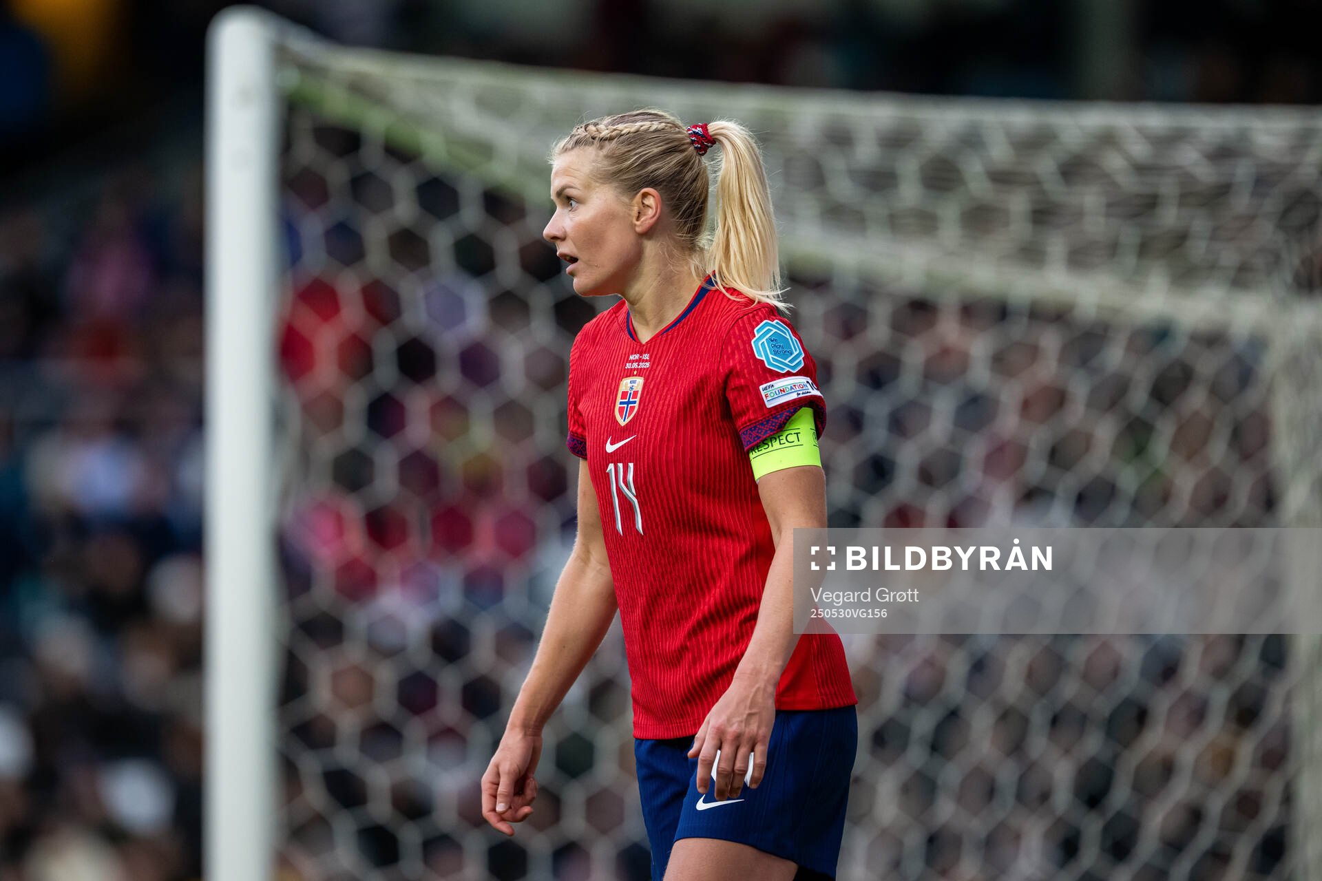 Ada Hegerberg of Norway during the UEFA Women’s Nations League football match between Norway and Iceland on May 30, 2025 in Trondheim.