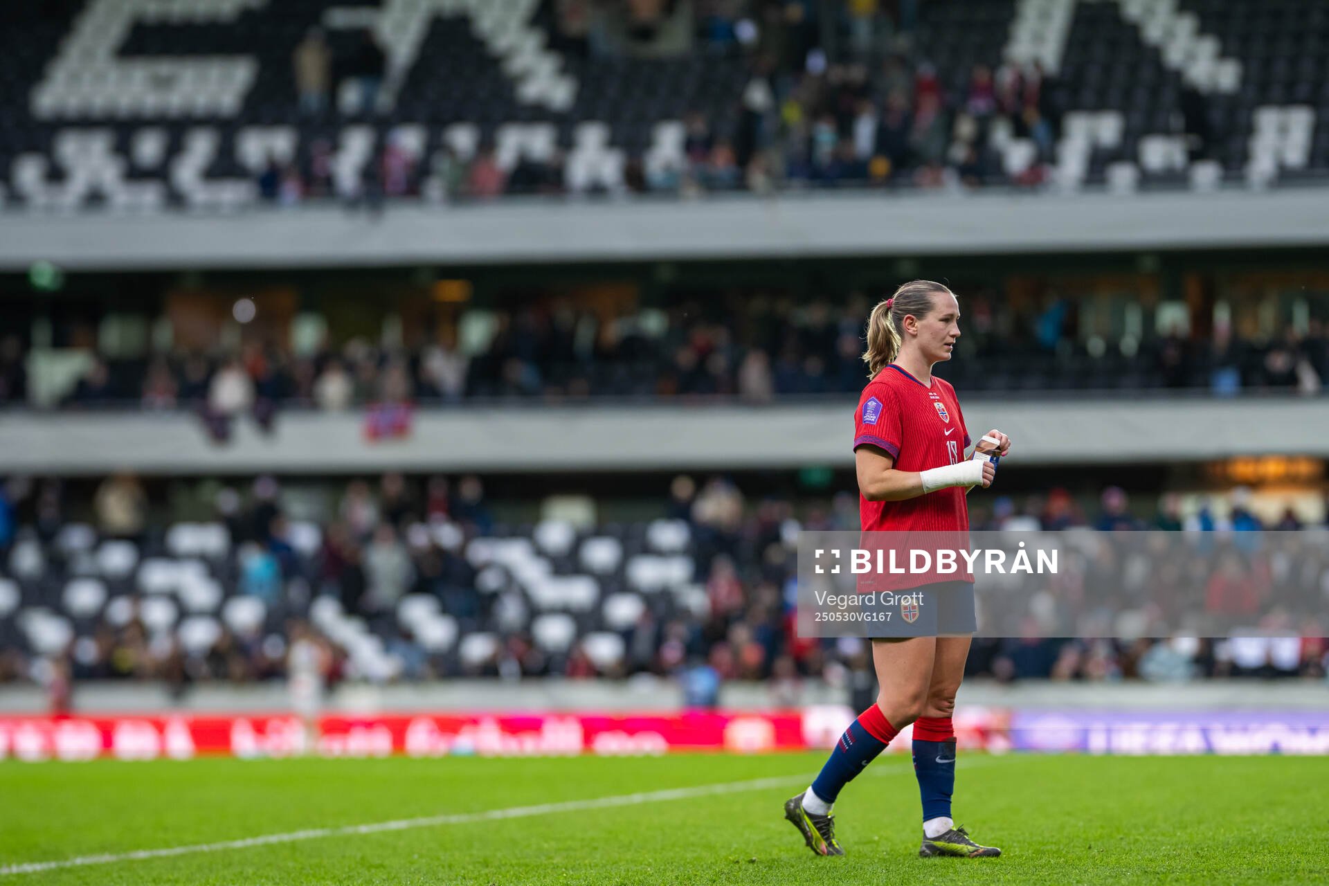 Elisabeth Terland of Norway after the UEFA Women’s Nations League football match between Norway and Iceland on May 30, 2025 in Trondheim.