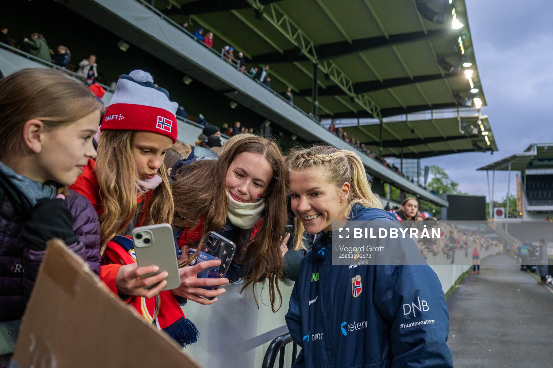 Ada Hegerberg of Norway with fans