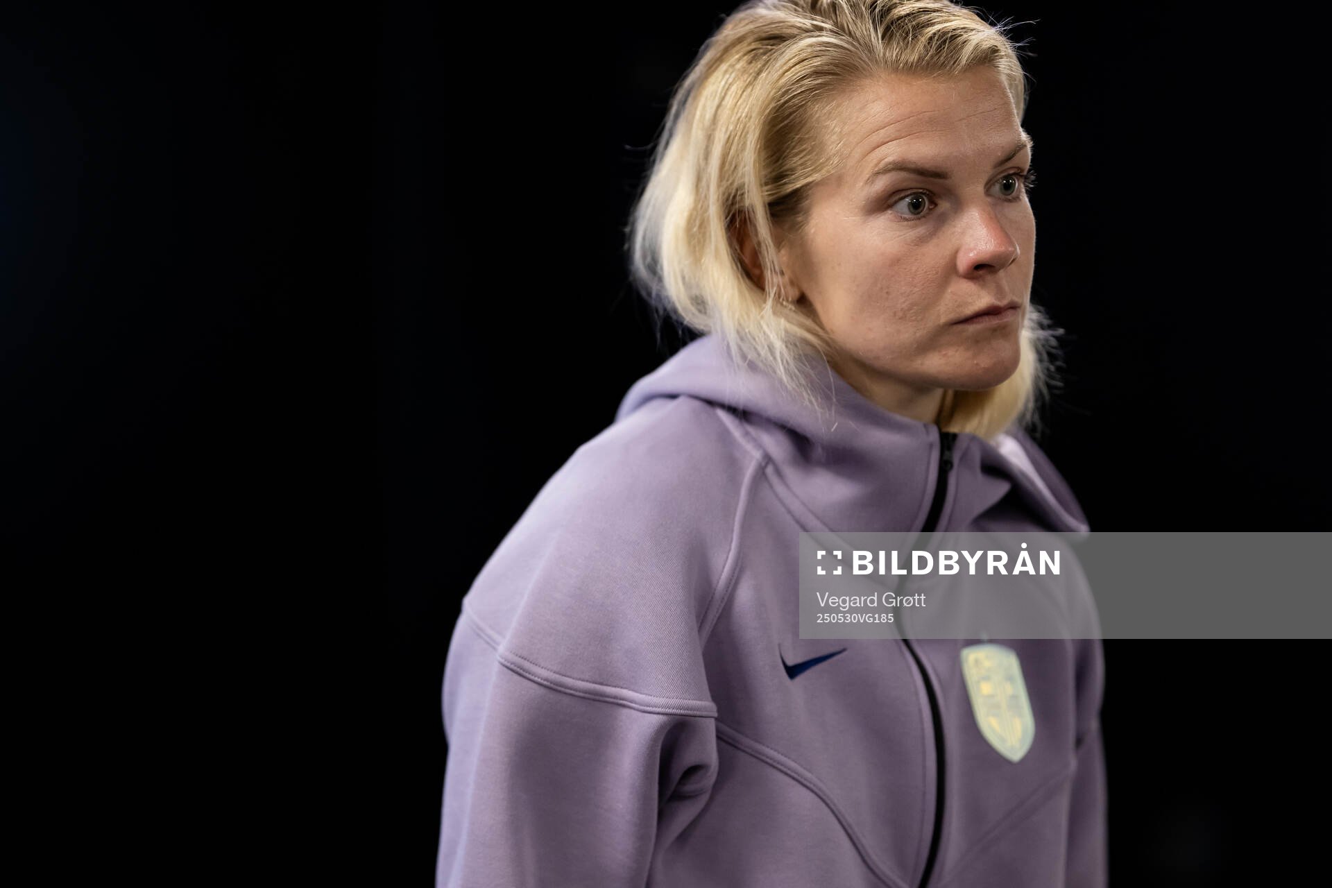 Ada Hegerberg of Norway in the mixed zone after the UEFA Women’s Nations League football match between Norway and Iceland on May 30, 2025 in Trondheim.