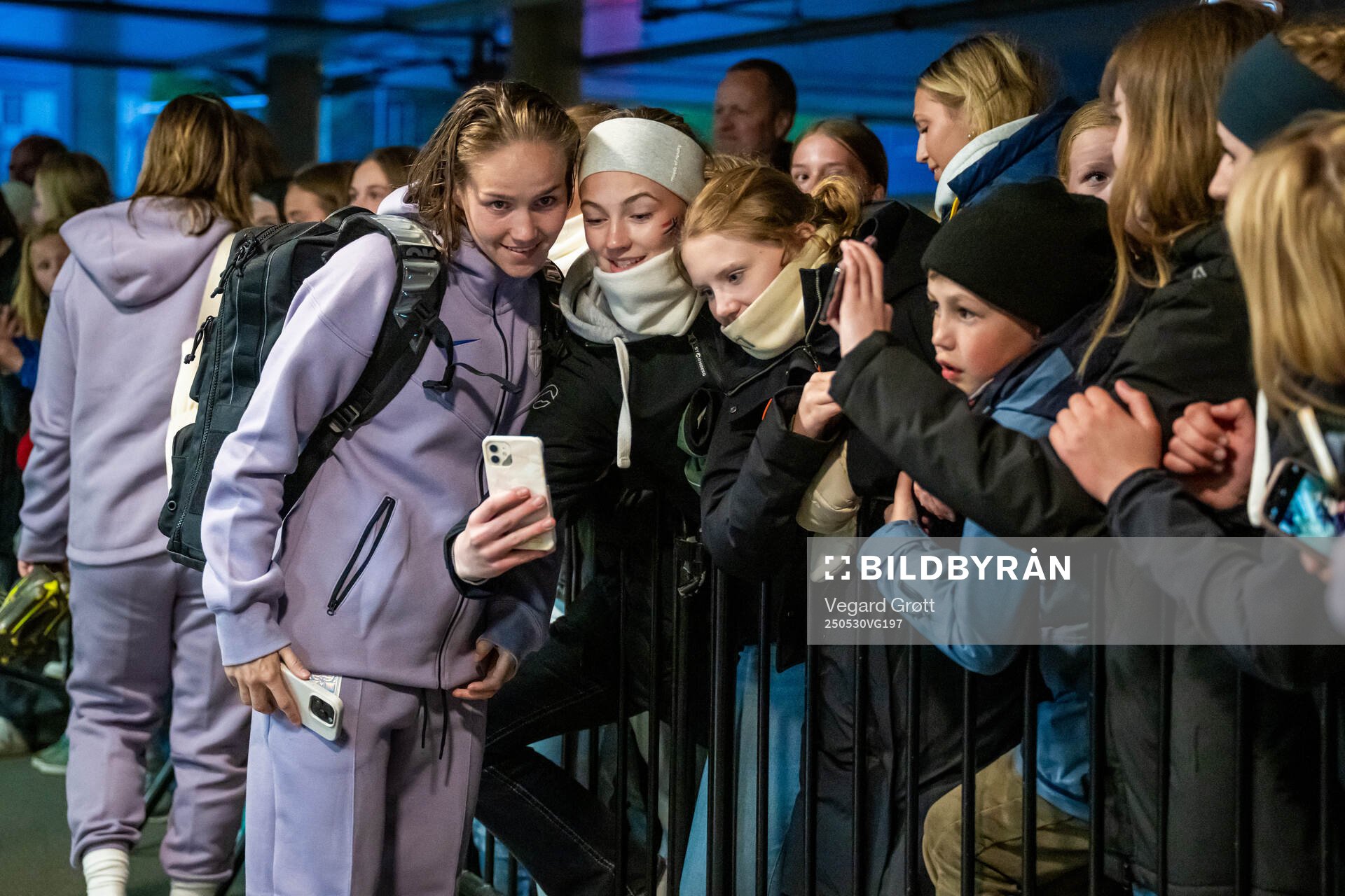 Guro Reiten of Norway with fans