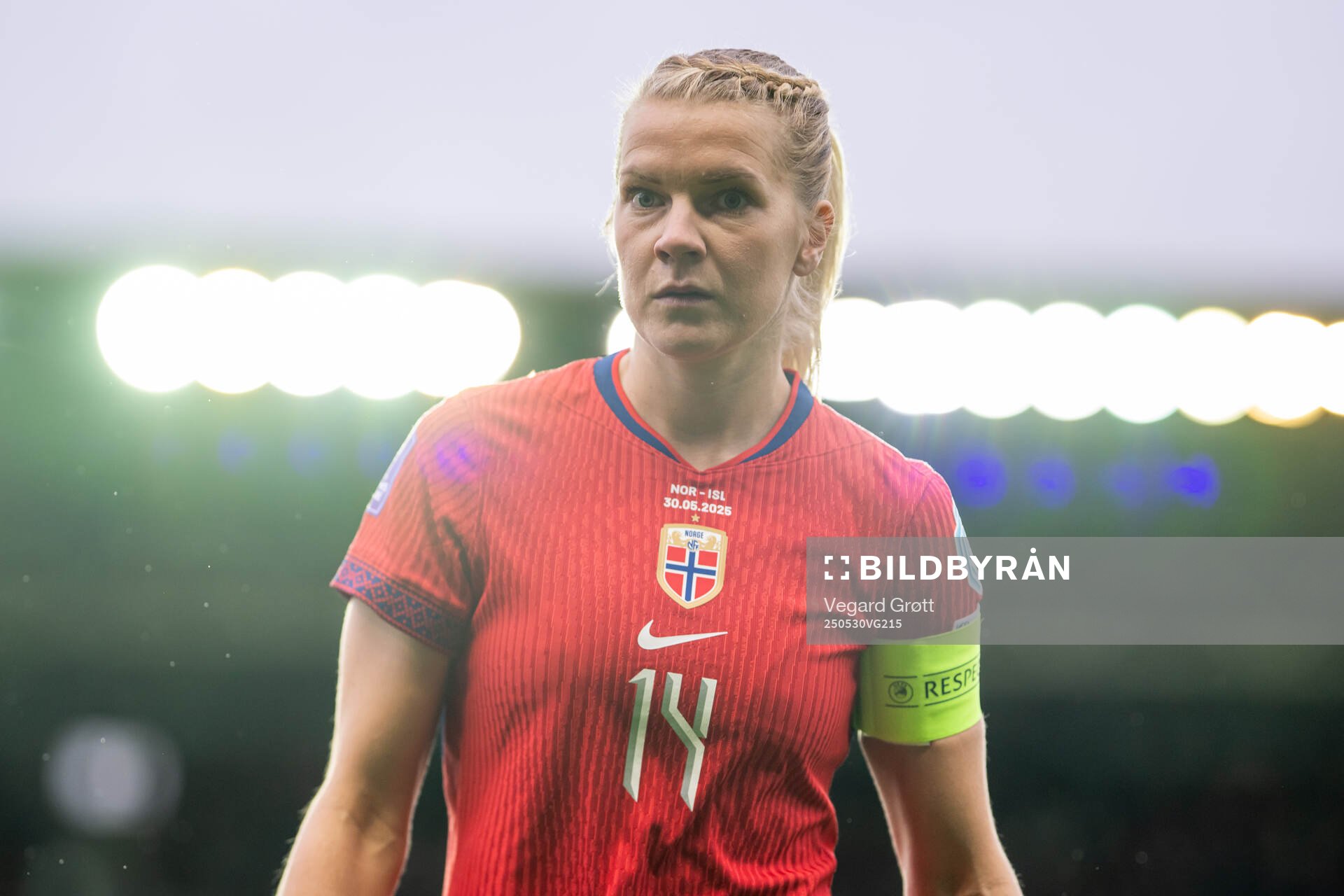 Ada Hegerberg of Norway ahead of the UEFA Women’s Nations League football match between Norway and Iceland on May 30, 2025 in Trondheim.
