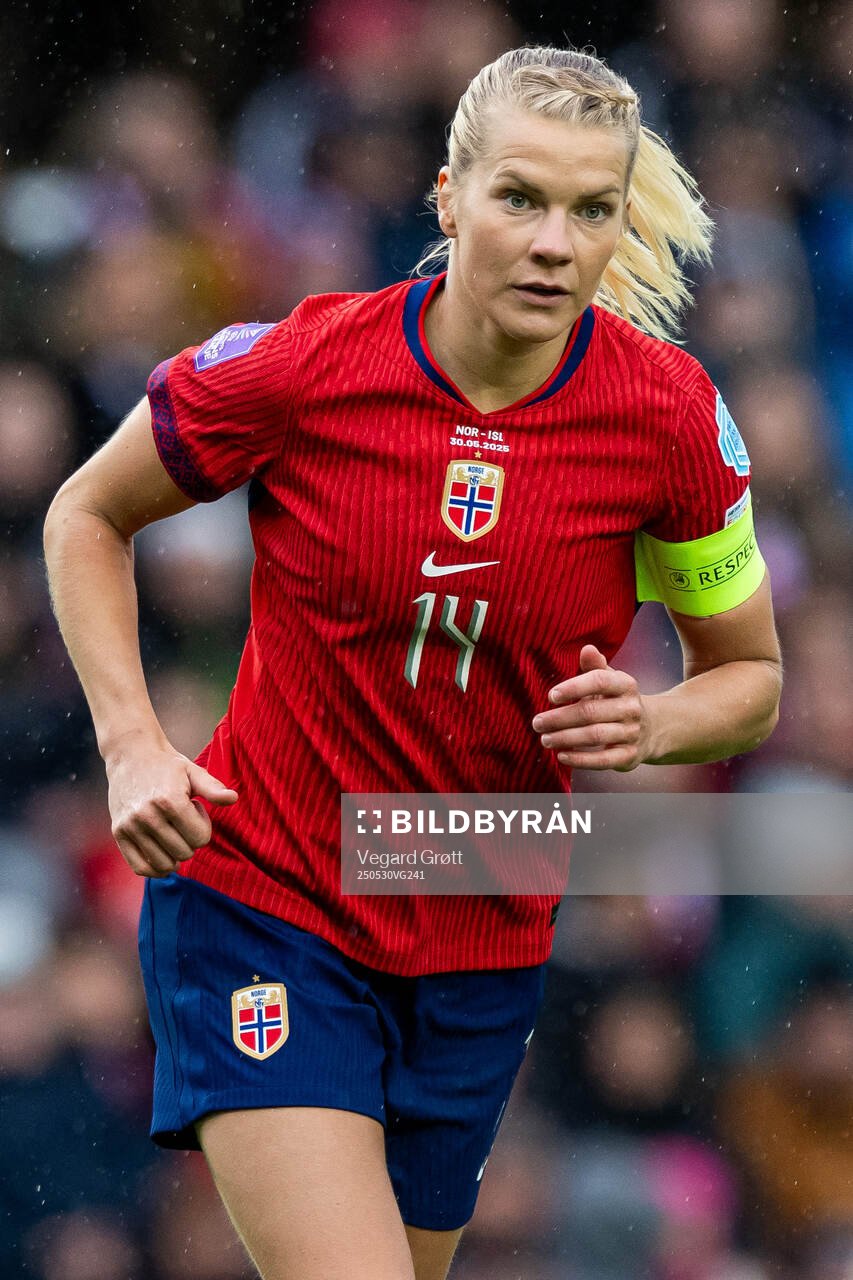 Ada Hegerberg of Norway during the UEFA Women’s Nations League football match between Norway and Iceland on May 30, 2025 in Trondheim.