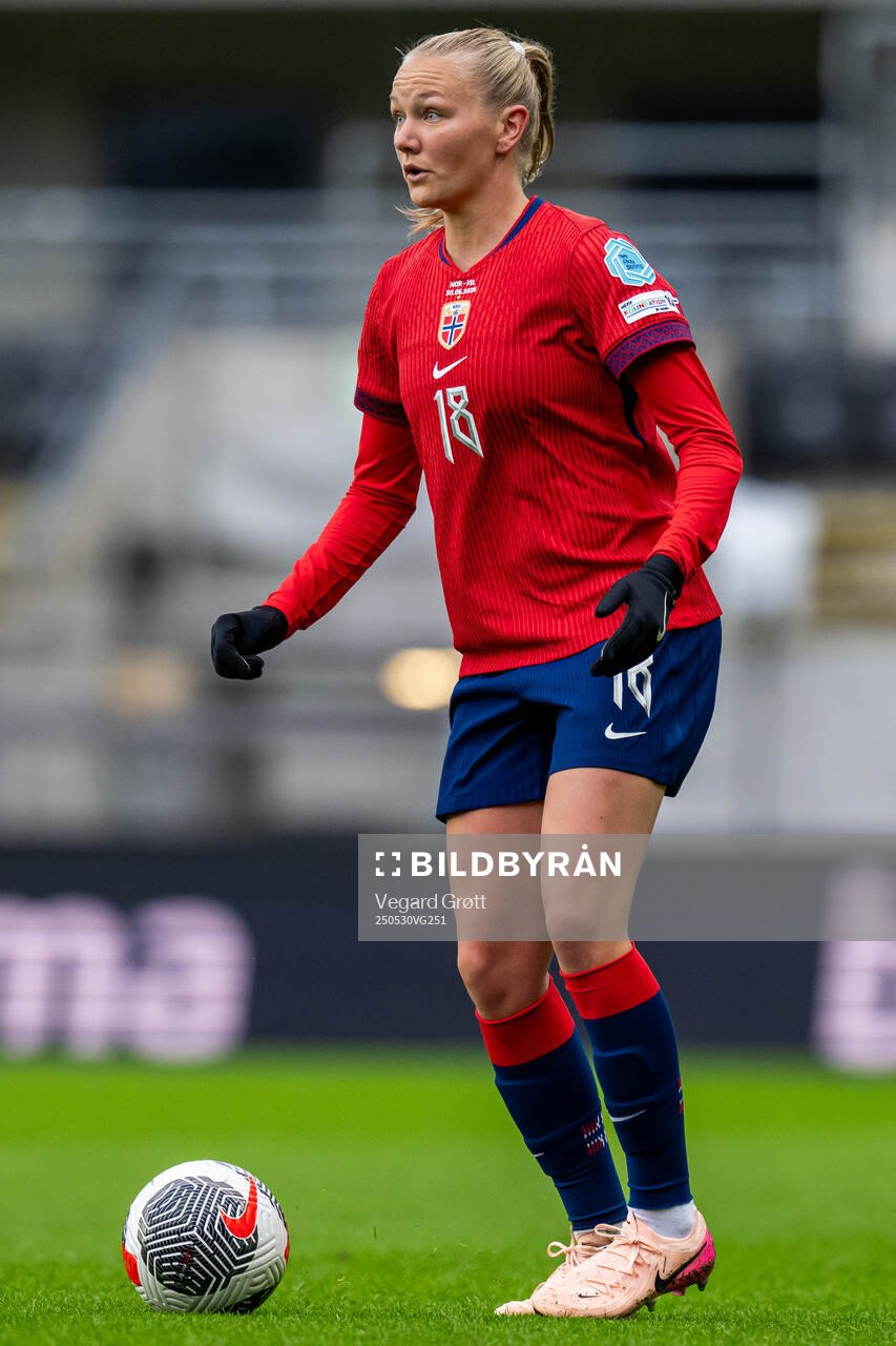 Frida Maanum of Norway during the UEFA Women’s Nations League football match between Norway and Iceland on May 30, 2025 in Trondheim.