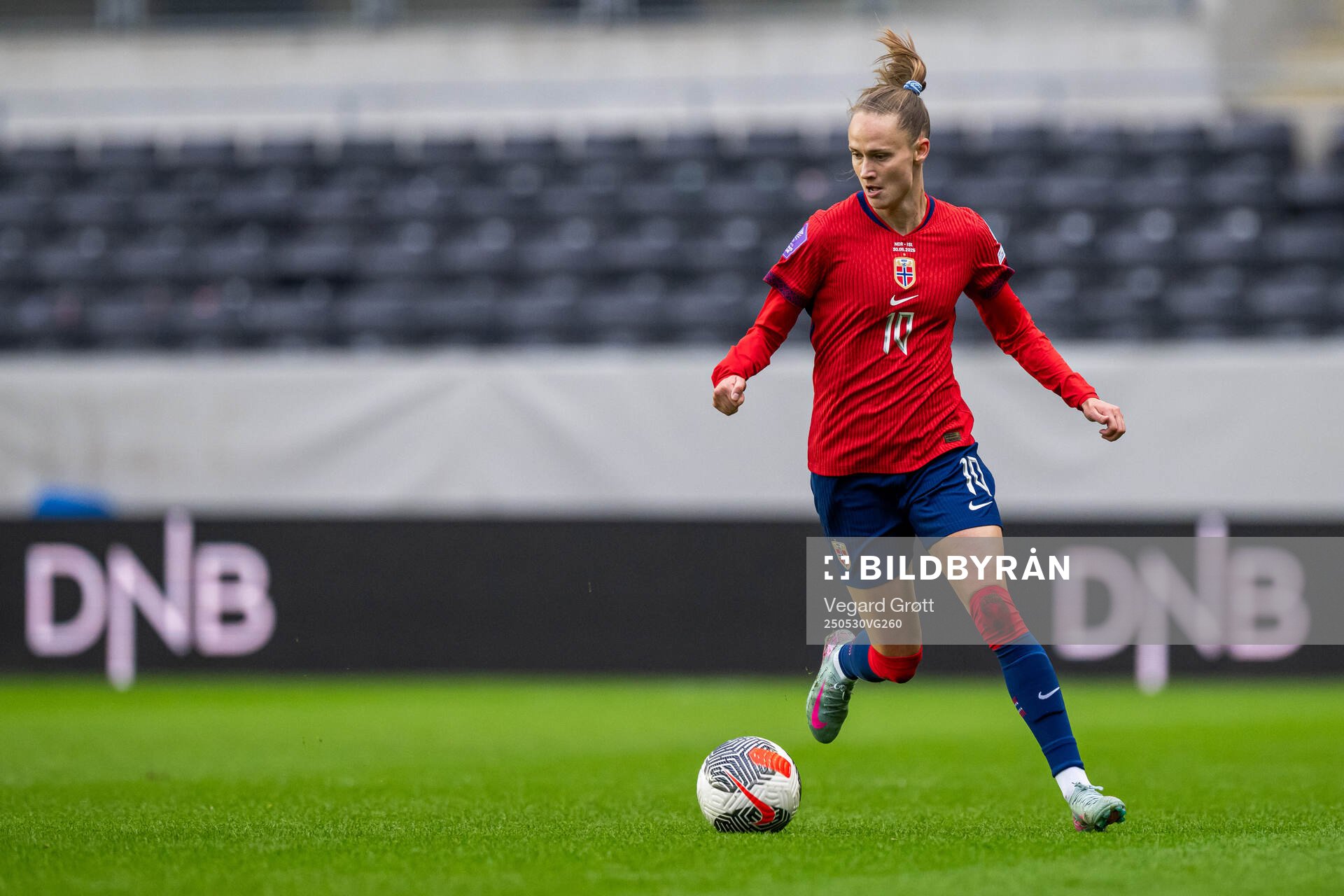 Caroline Graham Hansen of Norway during the UEFA Women’s Nations League football match between Norway and Iceland on May 30, 2025 in Trondheim.