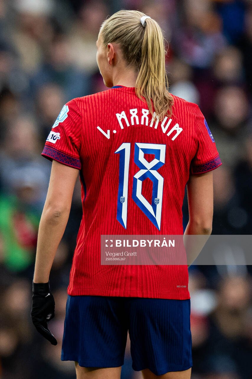 Frida Maanum of Norway during the UEFA Women’s Nations League football match between Norway and Iceland on May 30, 2025 in Trondheim.