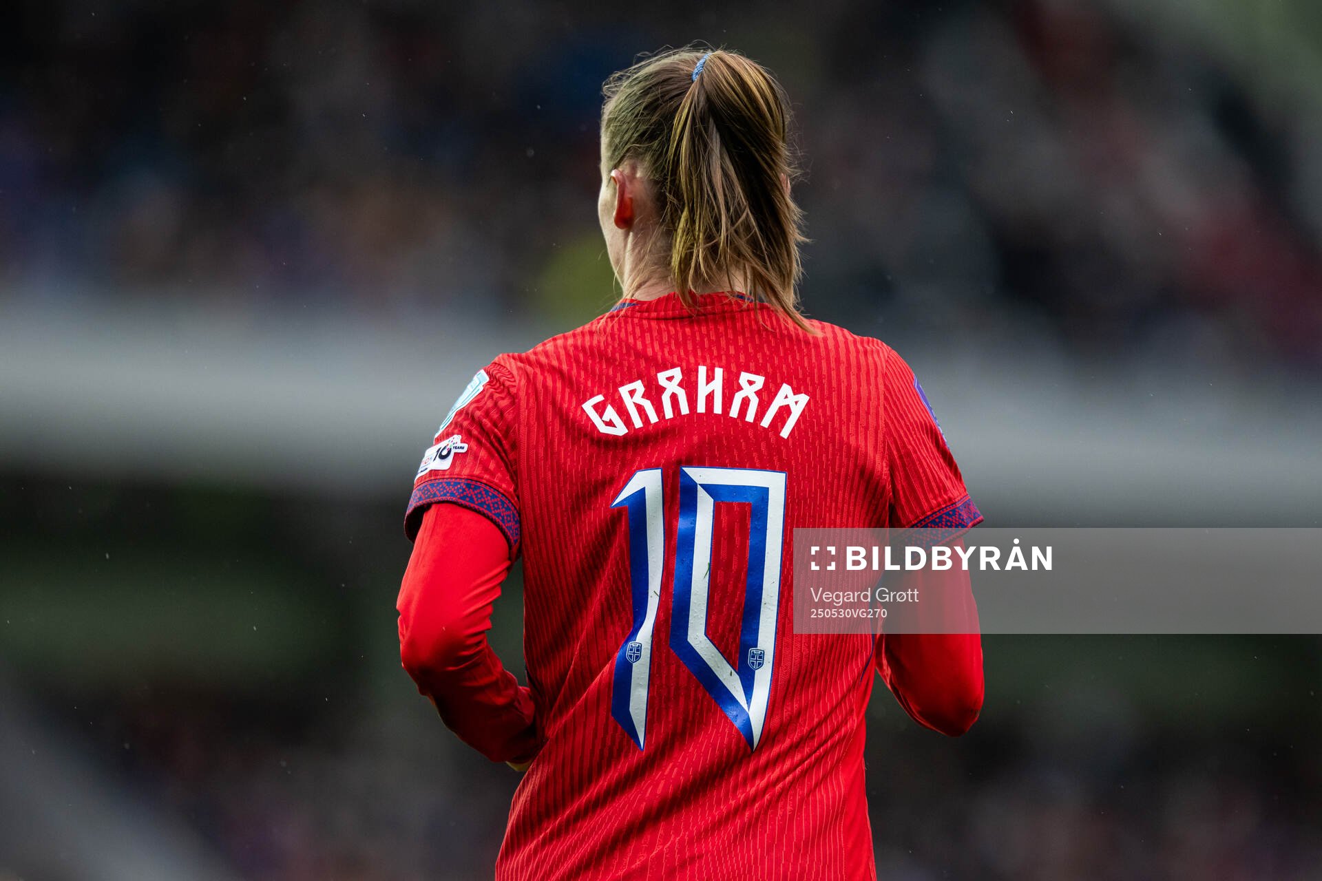 Caroline Graham Hansen of Norway during the UEFA Women’s Nations League football match between Norway and Iceland on May 30, 2025 in Trondheim.