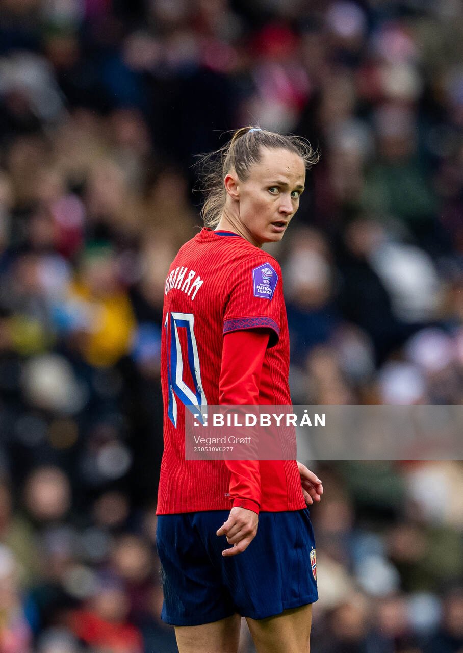 Caroline Graham Hansen of Norway during the UEFA Women’s Nations League football match between Norway and Iceland on May 30, 2025 in Trondheim.