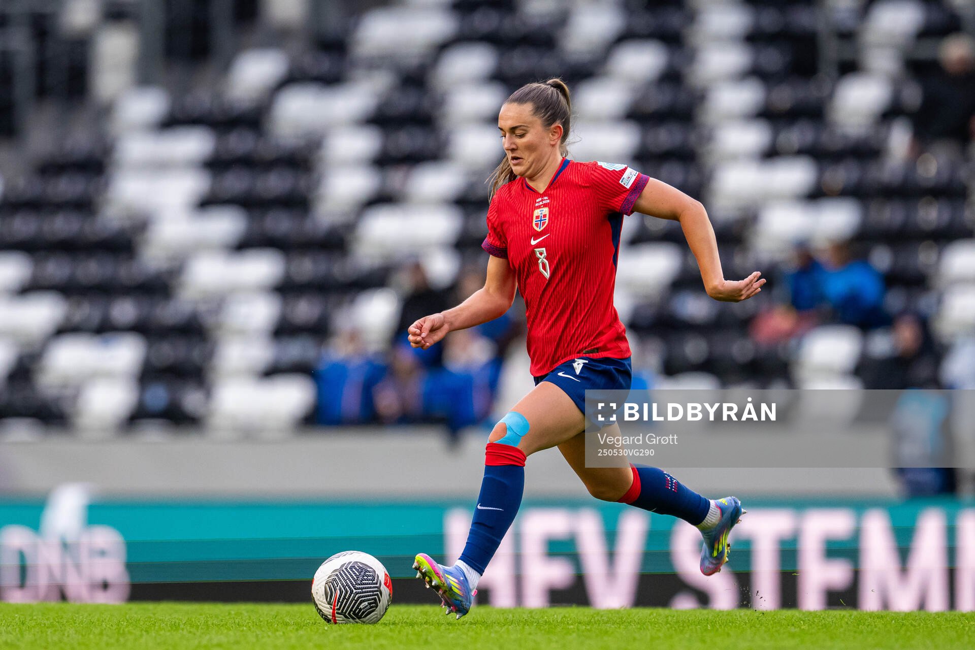 Vilde Bøe Risa of Norway during the UEFA Women’s Nations League football match between Norway and Iceland on May 30, 2025 in Trondheim.