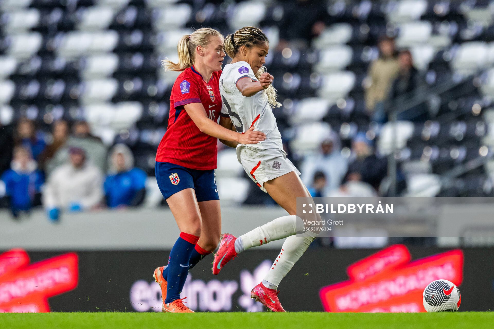 Mathilde Harviken of Norway and Sveindis Jonsdottir of