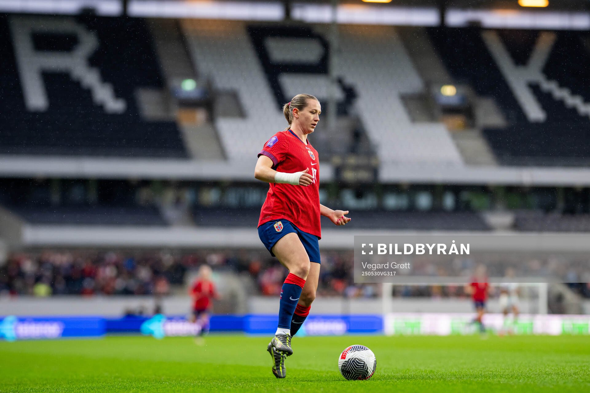 Elisabeth Terland of Norway during the UEFA Women’s Nations League football match between Norway and Iceland on May 30, 2025 in Trondheim.