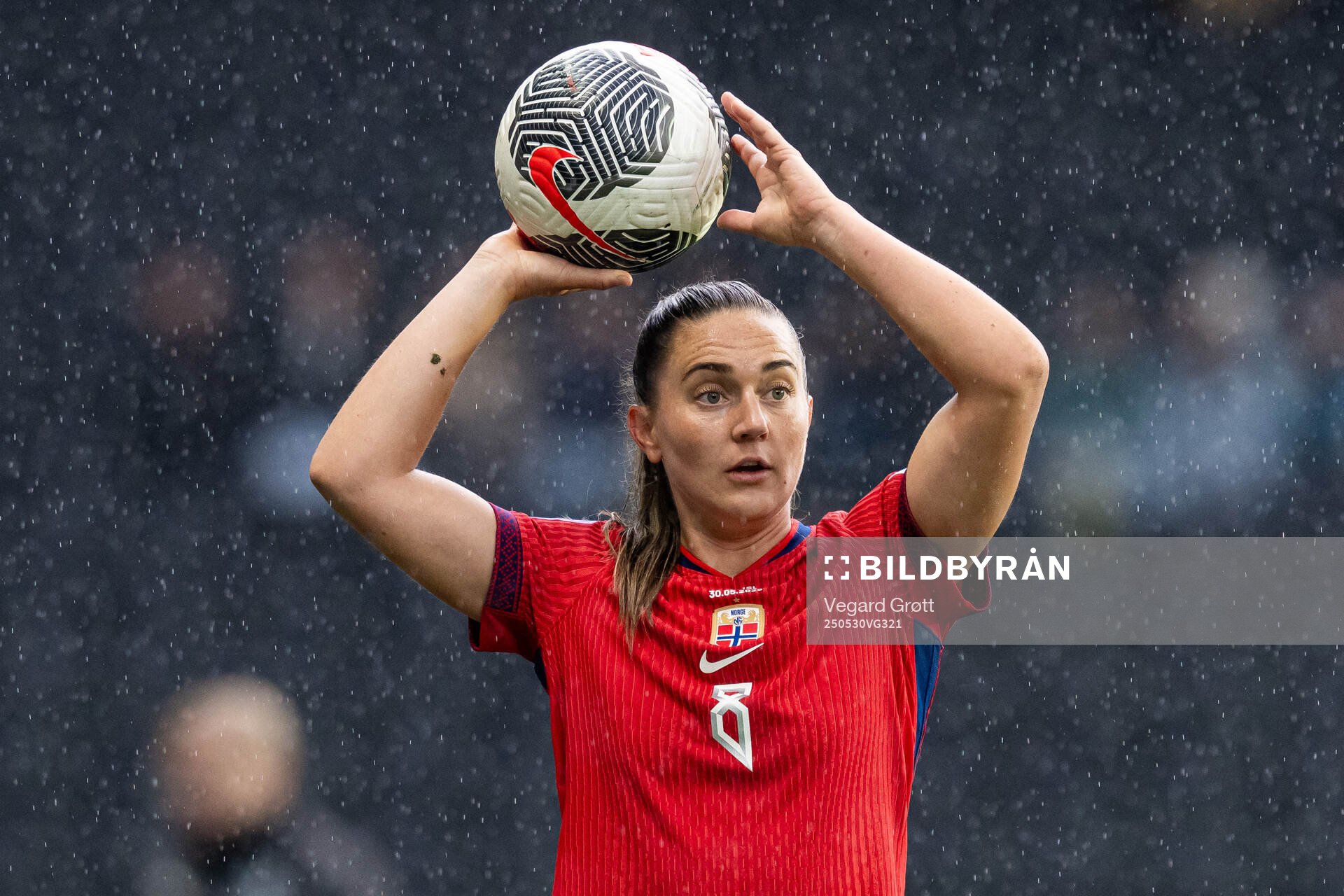Vilde Bøe Risa of Norway during the UEFA Women’s Nations League football match between Norway and Iceland on May 30, 2025 in Trondheim.