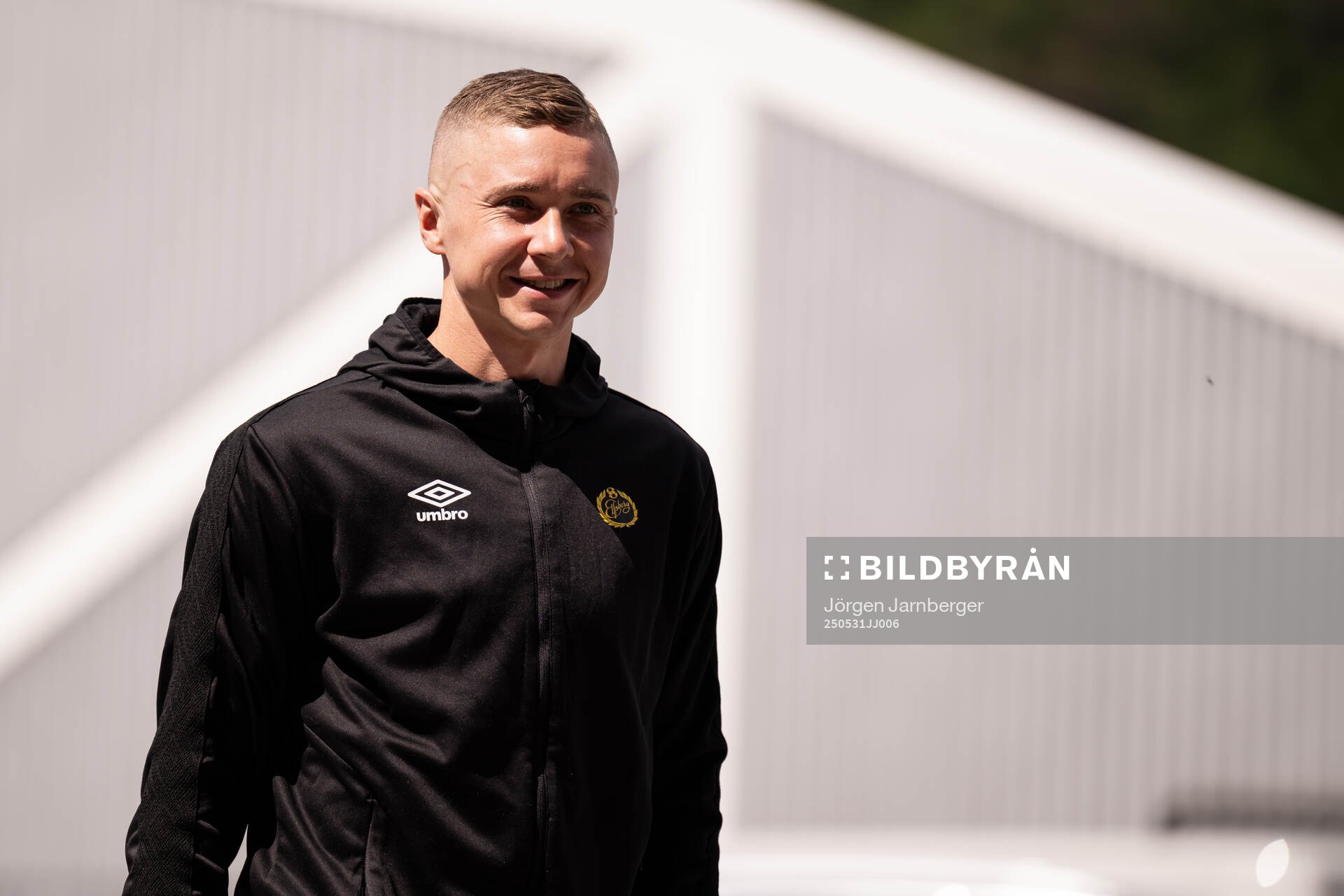 Elfsborgs Sebastian Holmén inför fotbollsmatchen i Allsvenskan mellan Elfsborg och Hammarby den 31 maj 2025 i Borås. 