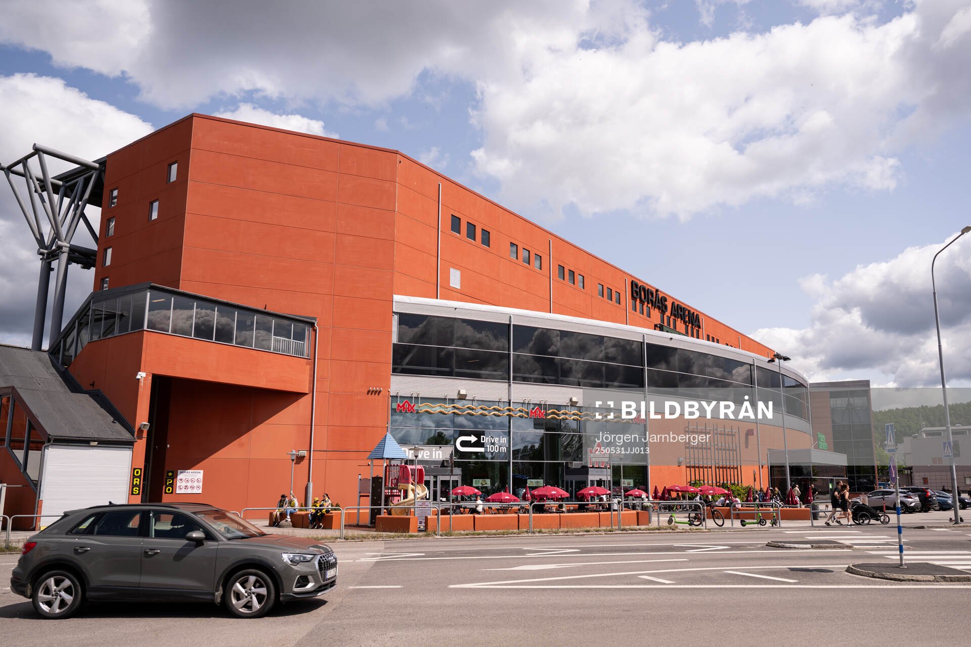 Borås Arena detaljer exteriört inför fotbollsmatchen i Allsvenskan mellan Elfsborg och Hammarby den 31 maj 2025 i Borås. 