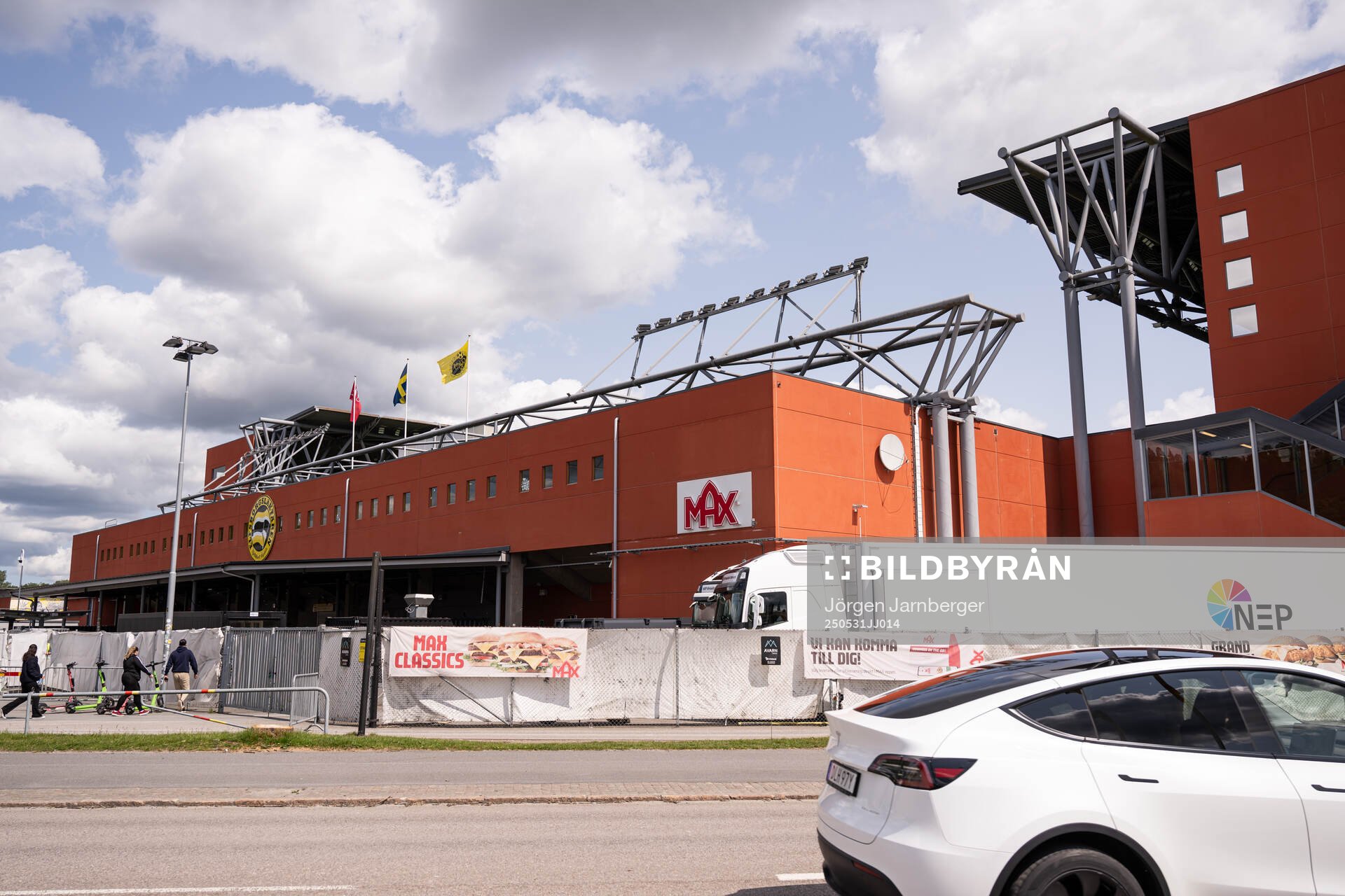 Borås Arena detaljer exteriört inför fotbollsmatchen i Allsvenskan mellan Elfsborg och Hammarby den 31 maj 2025 i Borås. 