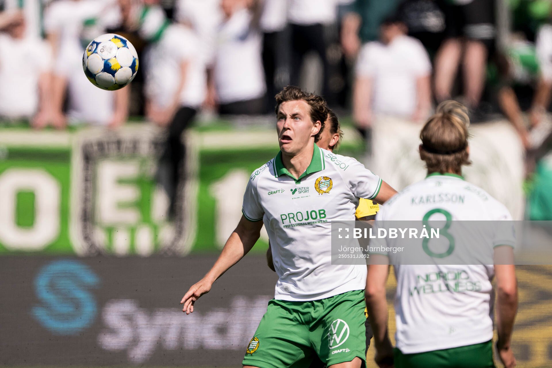 Hammarbys Hampus Skoglund under fotbollsmatchen i Allsvenskan mellan Elfsborg och Hammarby den 31 maj 2025 i Borås. 