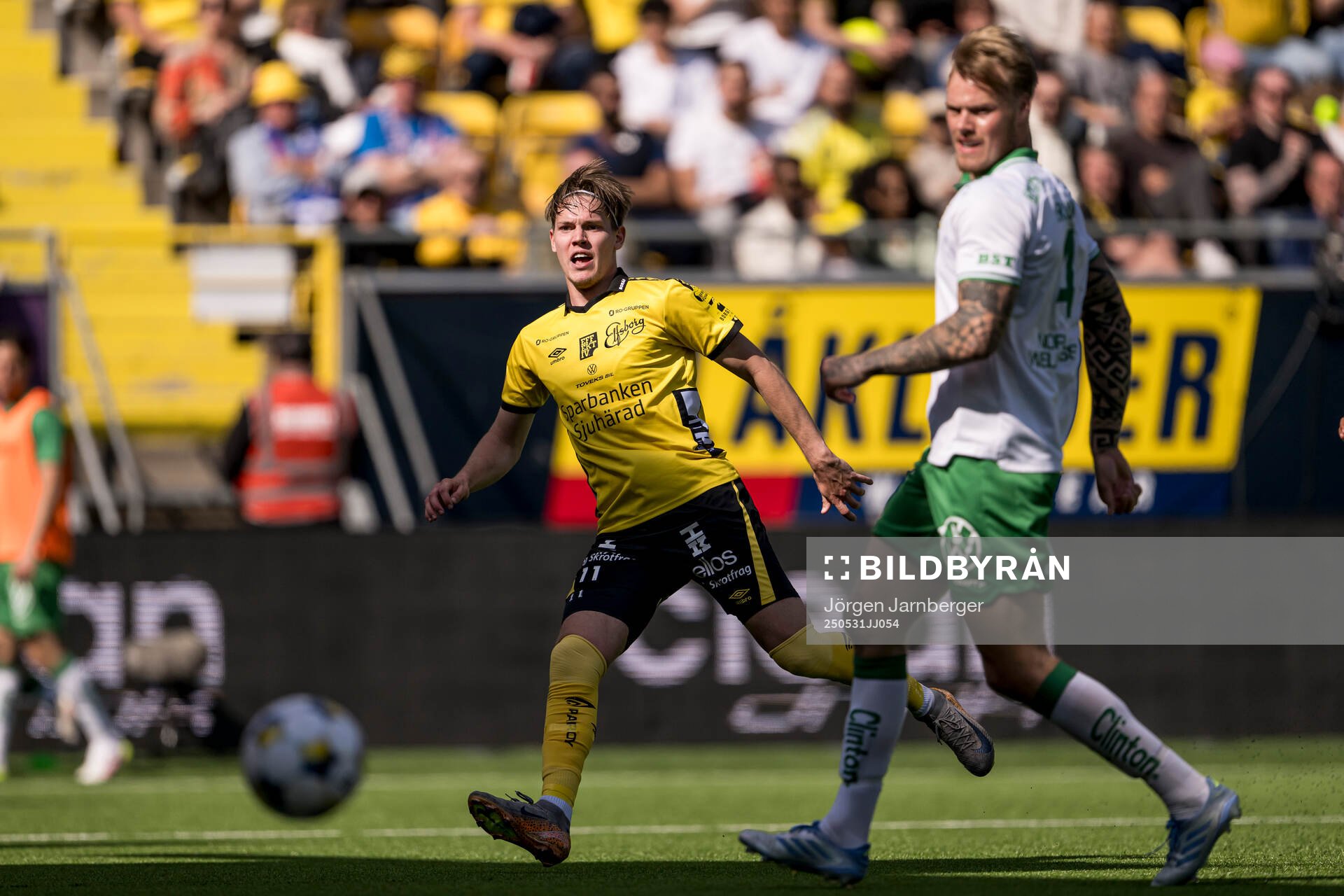Elfsborgs Taylor Silverholt under fotbollsmatchen i Allsvenskan mellan Elfsborg och Hammarby den 31 maj 2025 i Borås. 