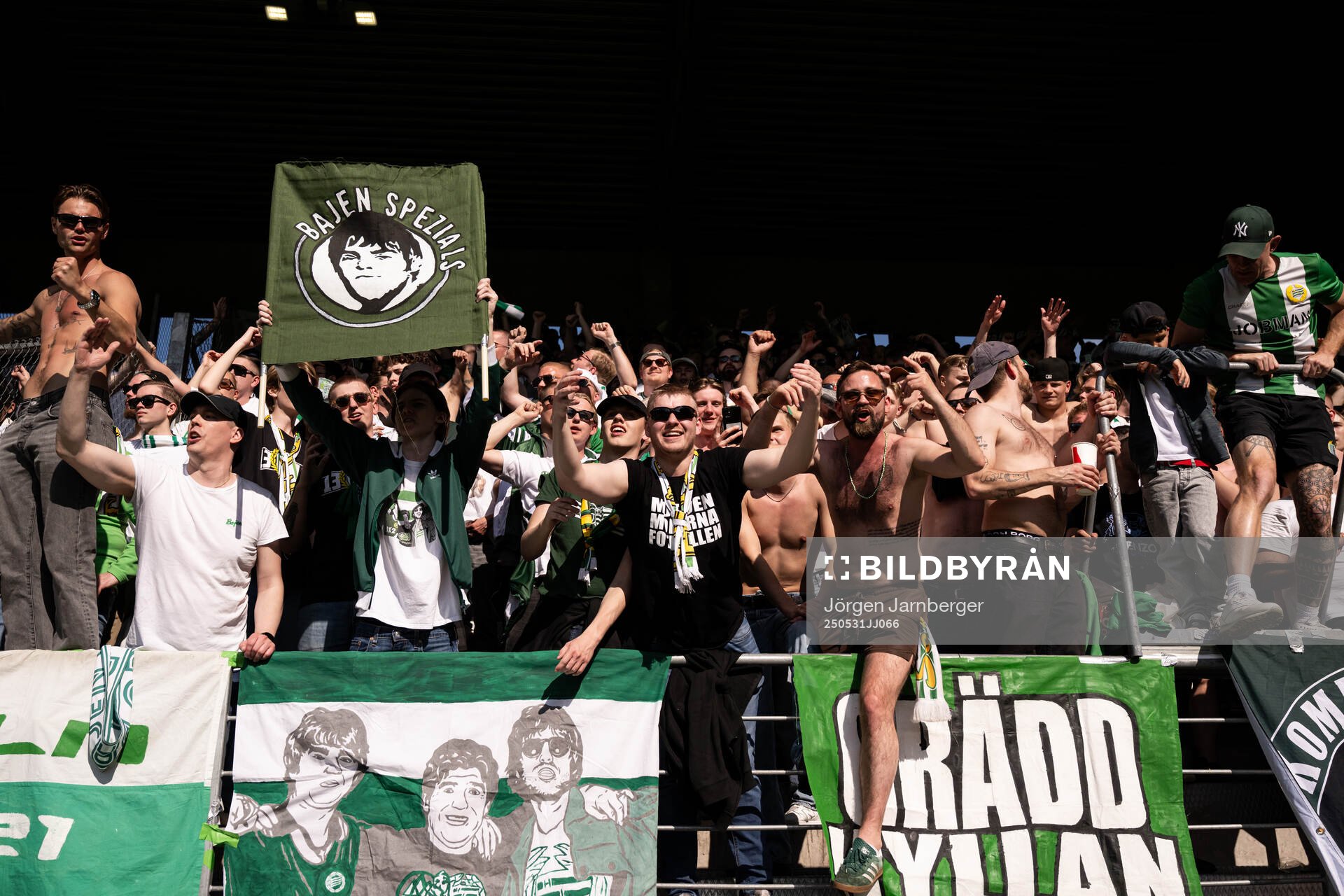 Hammarbys supportrar jublar