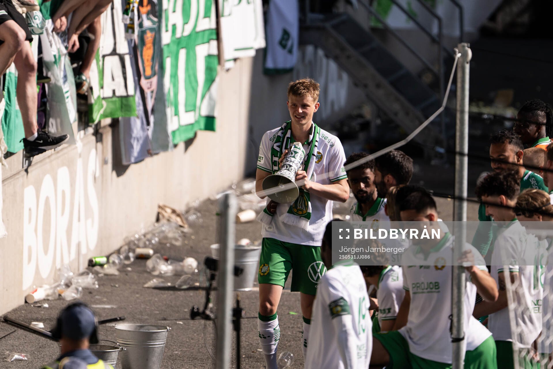 Hammarbys Frederik Winther under fotbollsmatchen i Allsvenskan mellan Elfsborg och Hammarby den 31 maj 2025 i Borås. 