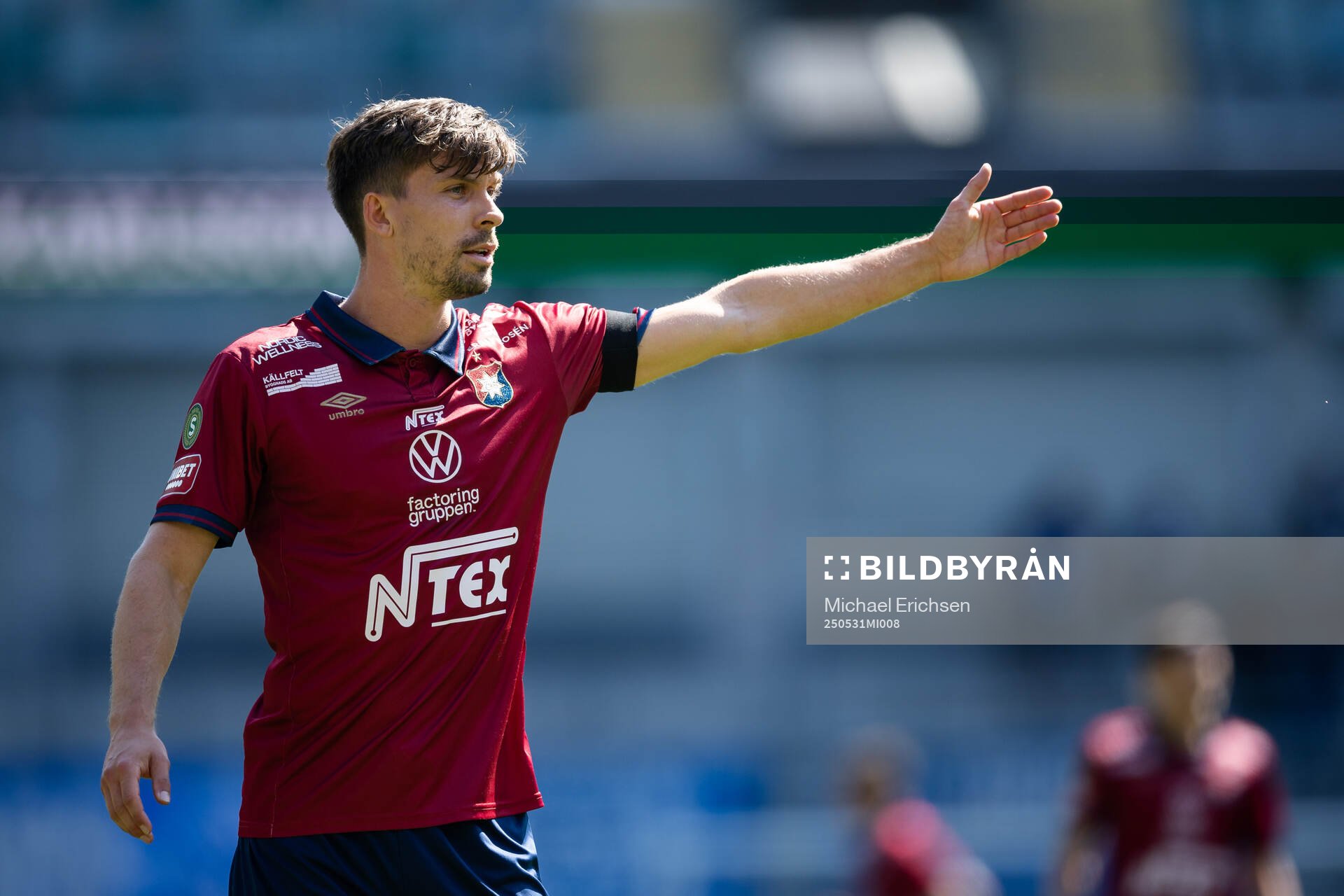 Örgrytes Daniel Paulson under fotbollsmatchen i Superettan mellan Örgryte och Trelleborg den 31 maj 2025 i Göteborg. 
