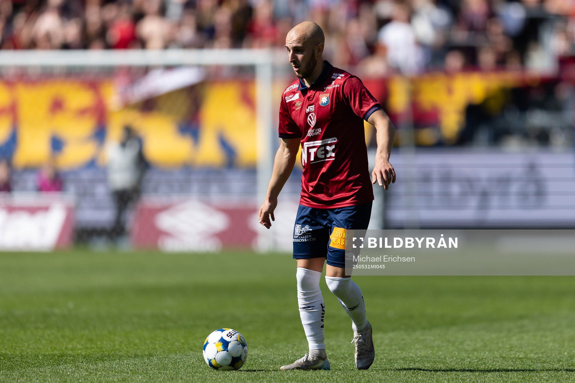 Örgrytes Amel Mujanic under fotbollsmatchen i Superettan mellan Örgryte och Trelleborg den 31 maj 2025 i Göteborg. 