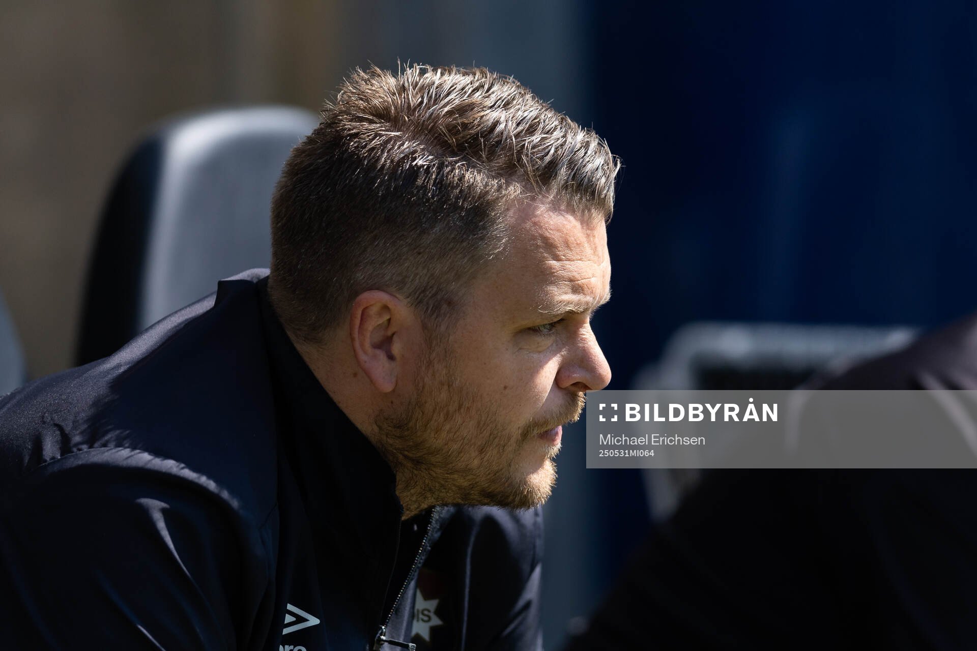 Örgrytes tränare Andreas Holmberg inför fotbollsmatchen i Superettan mellan Örgryte och Trelleborg den 31 maj 2025 i Göteborg. 