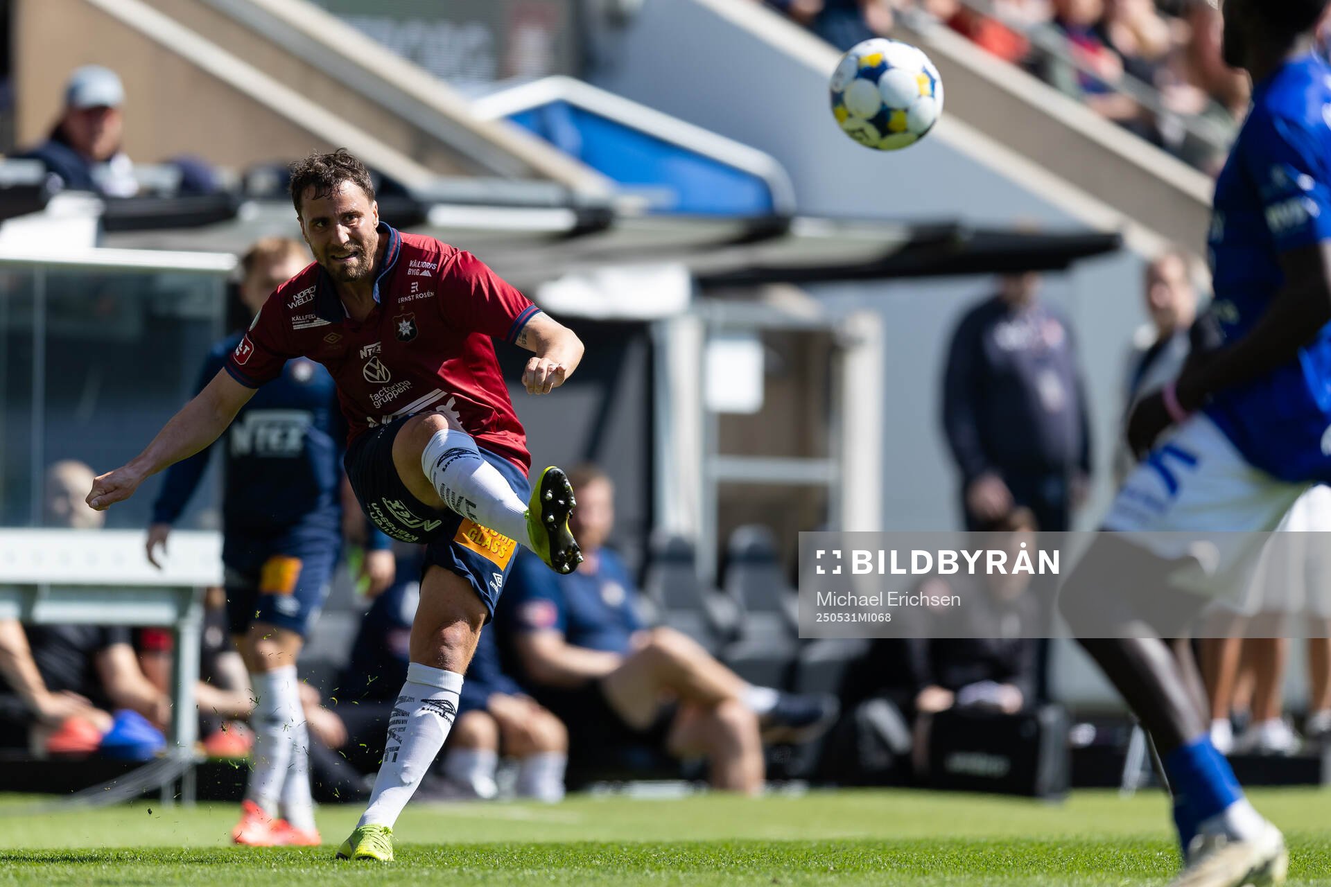 Örgrytes Jonathan Azulay under fotbollsmatchen i Superettan mellan Örgryte och Trelleborg den 31 maj 2025 i Göteborg. 