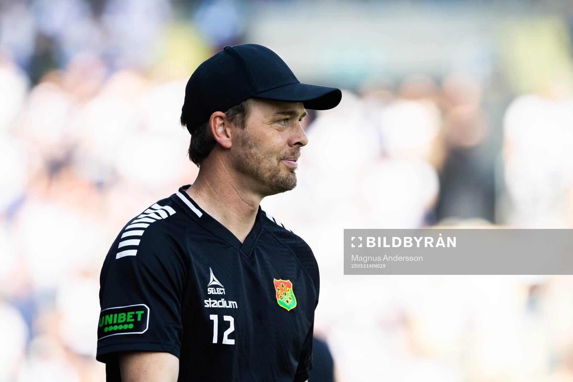 GAIS tränare Fredrik Holmberg under fotbollsmatchen i Allsvenskan mellan IFK Norrköping och GAIS den 31 maj 2025 i Norrköping. 