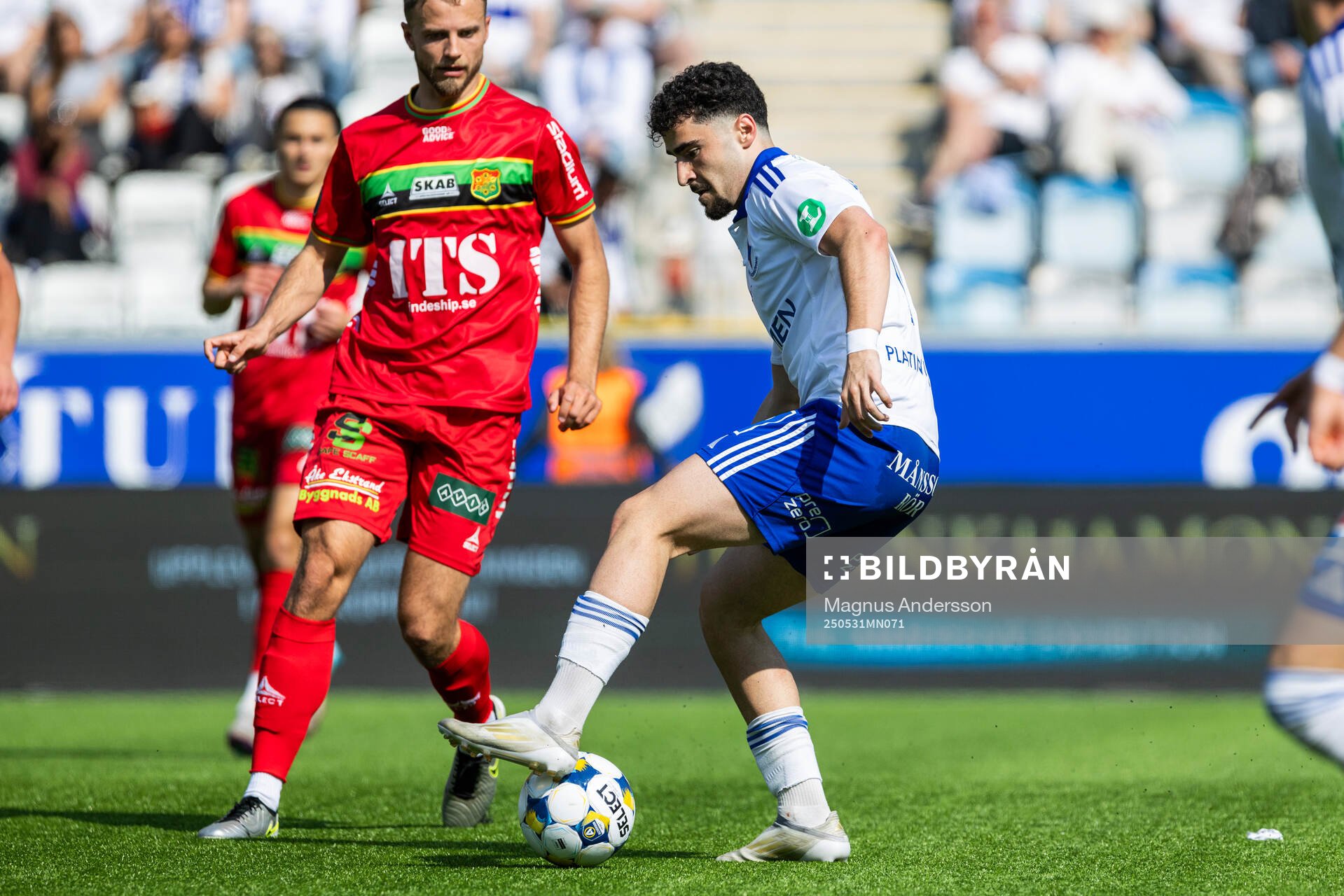 IFK Norrköpings Ismet Lushaku under fotbollsmatchen i Allsvenskan mellan IFK Norrköping och GAIS den 31 maj 2025 i Norrköping. 