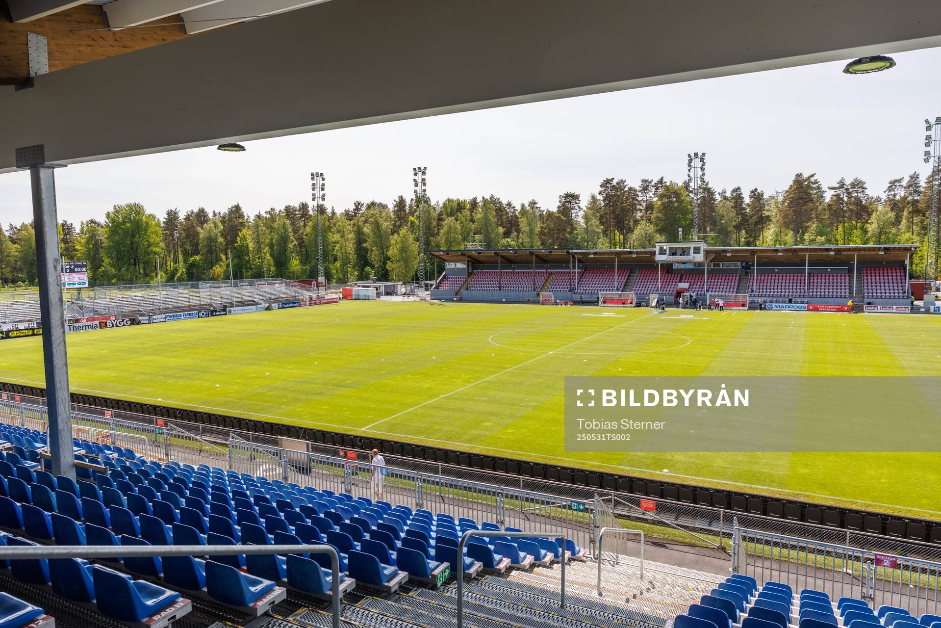 Stora Valla inför fotbollsmatchen i Allsvenskan mellan Degerfors och Öster den 31 maj 2025 i Degerfors. 
