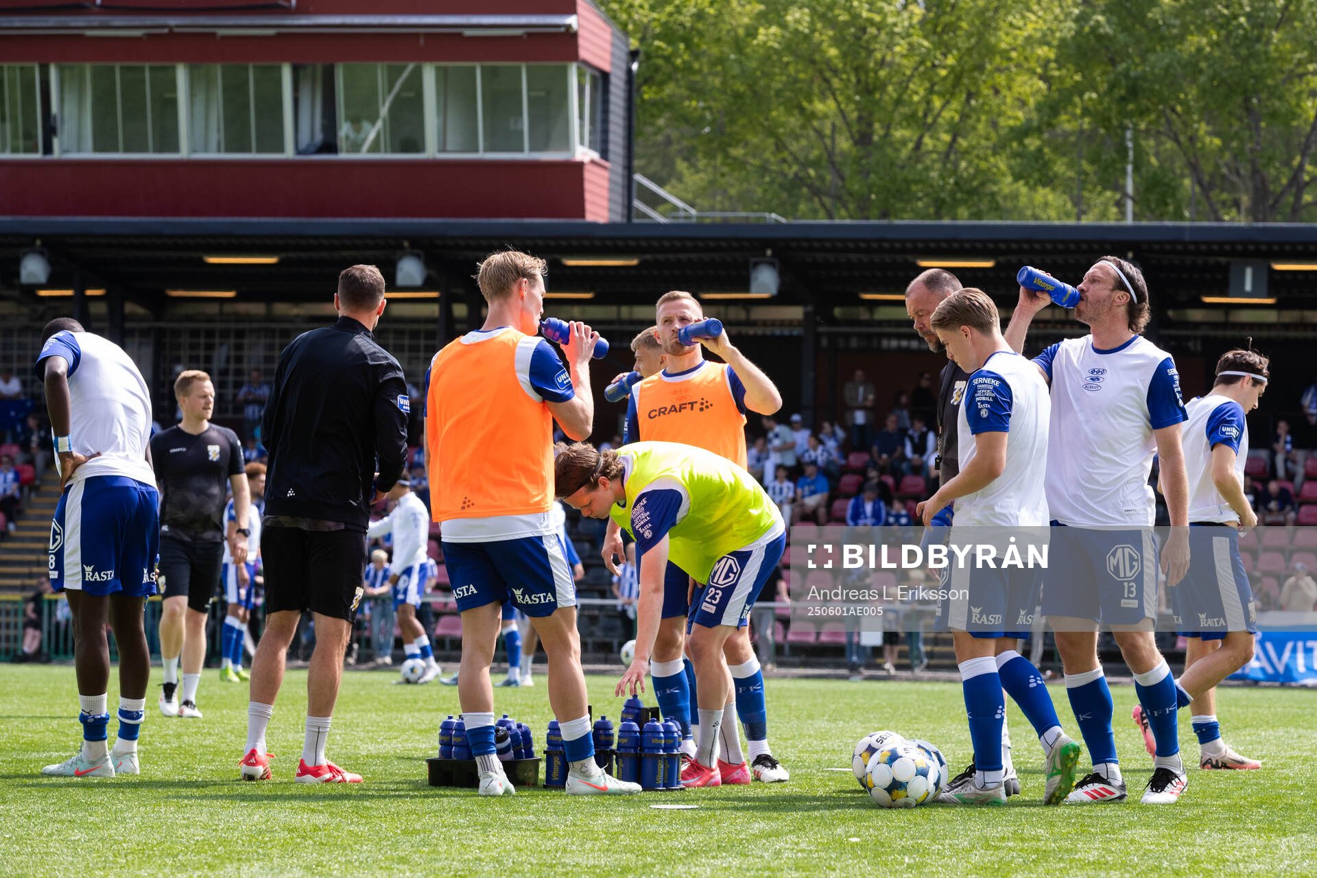 IFK Göteborgs spelare värmer upp