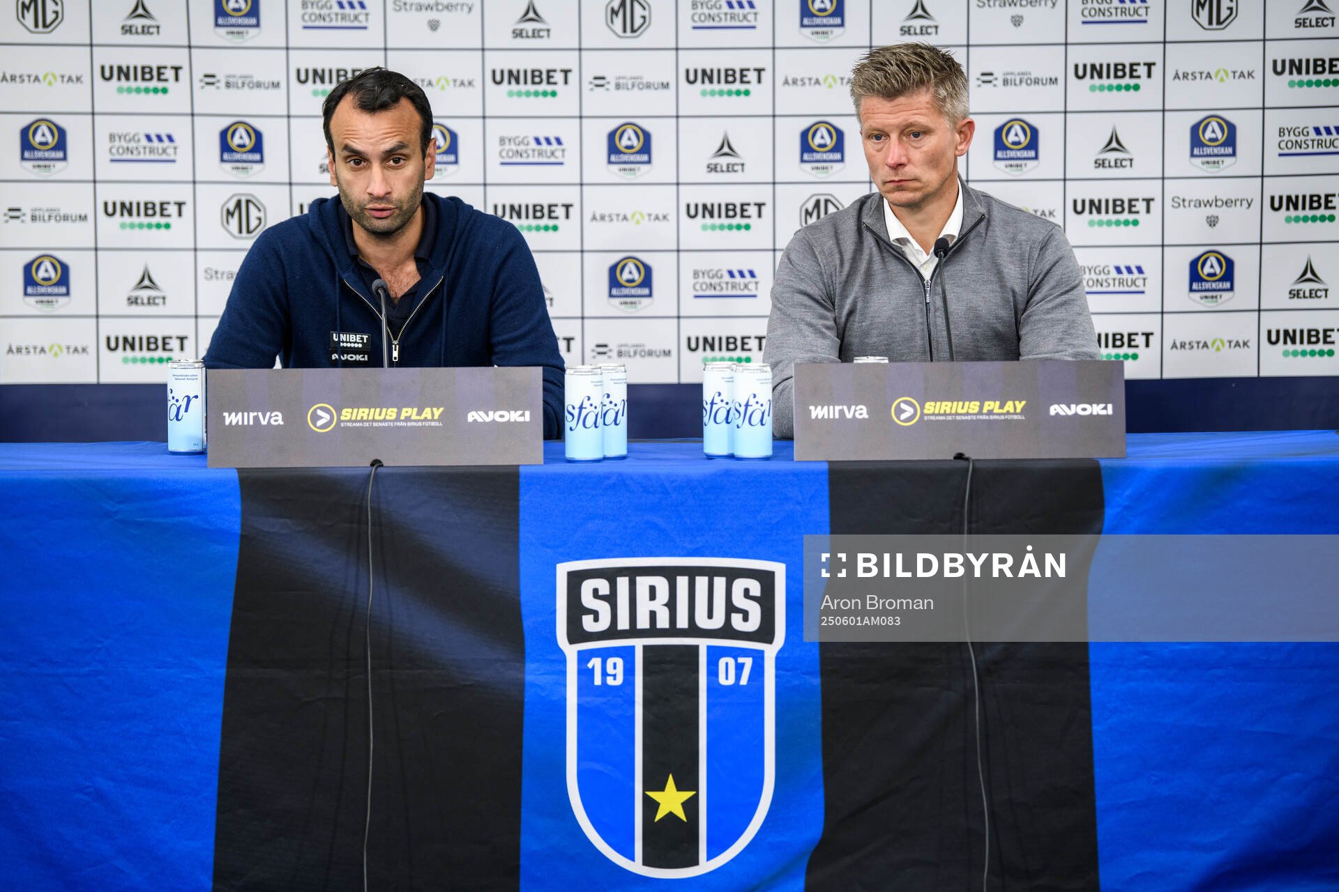 Sirius tränare Andreas Engelmark och AIKs tränare Mikkjal